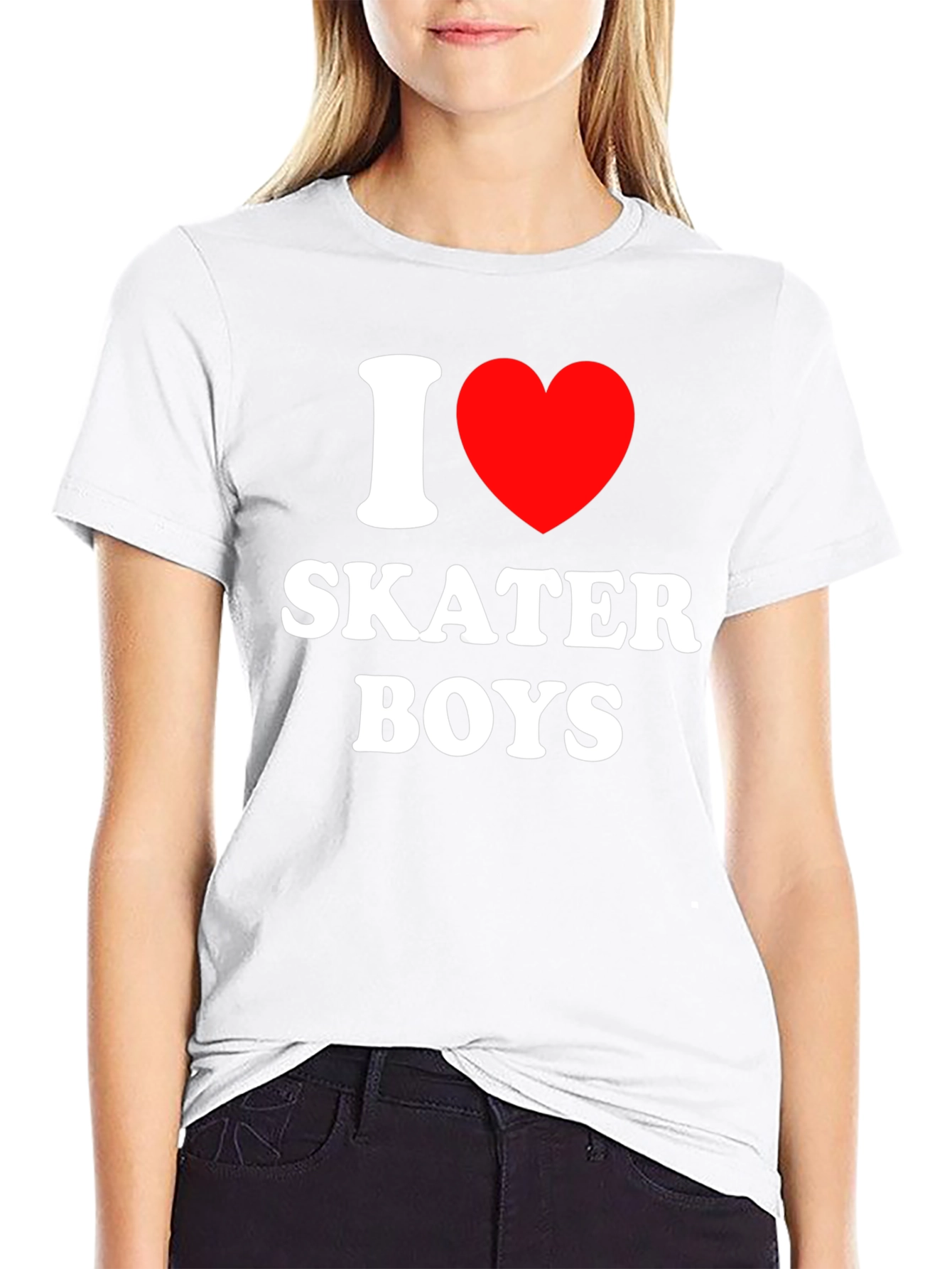 I Heart Skater Boys T-Shirt - Black Tee