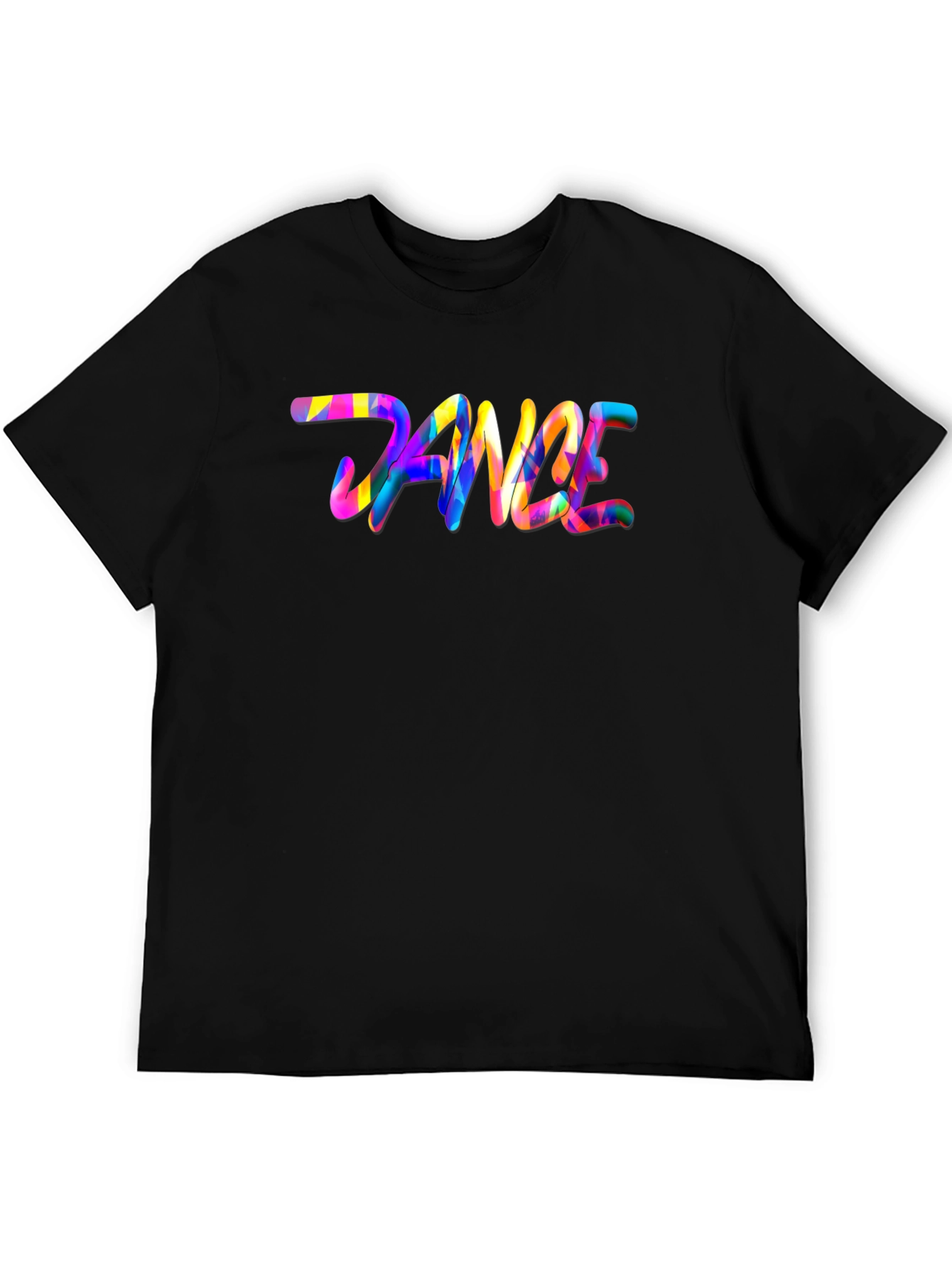 Vibrant Dance Graphic Black T-Shirt