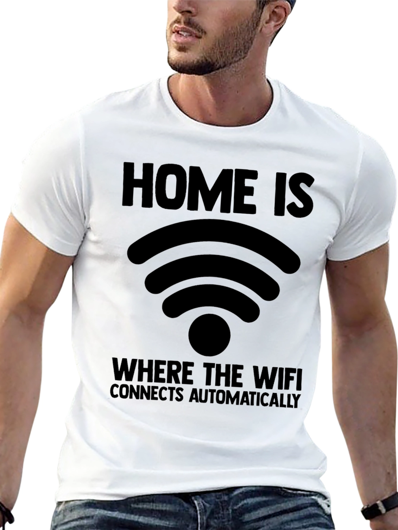 Home Is Where WiFi Connects T-Shirt