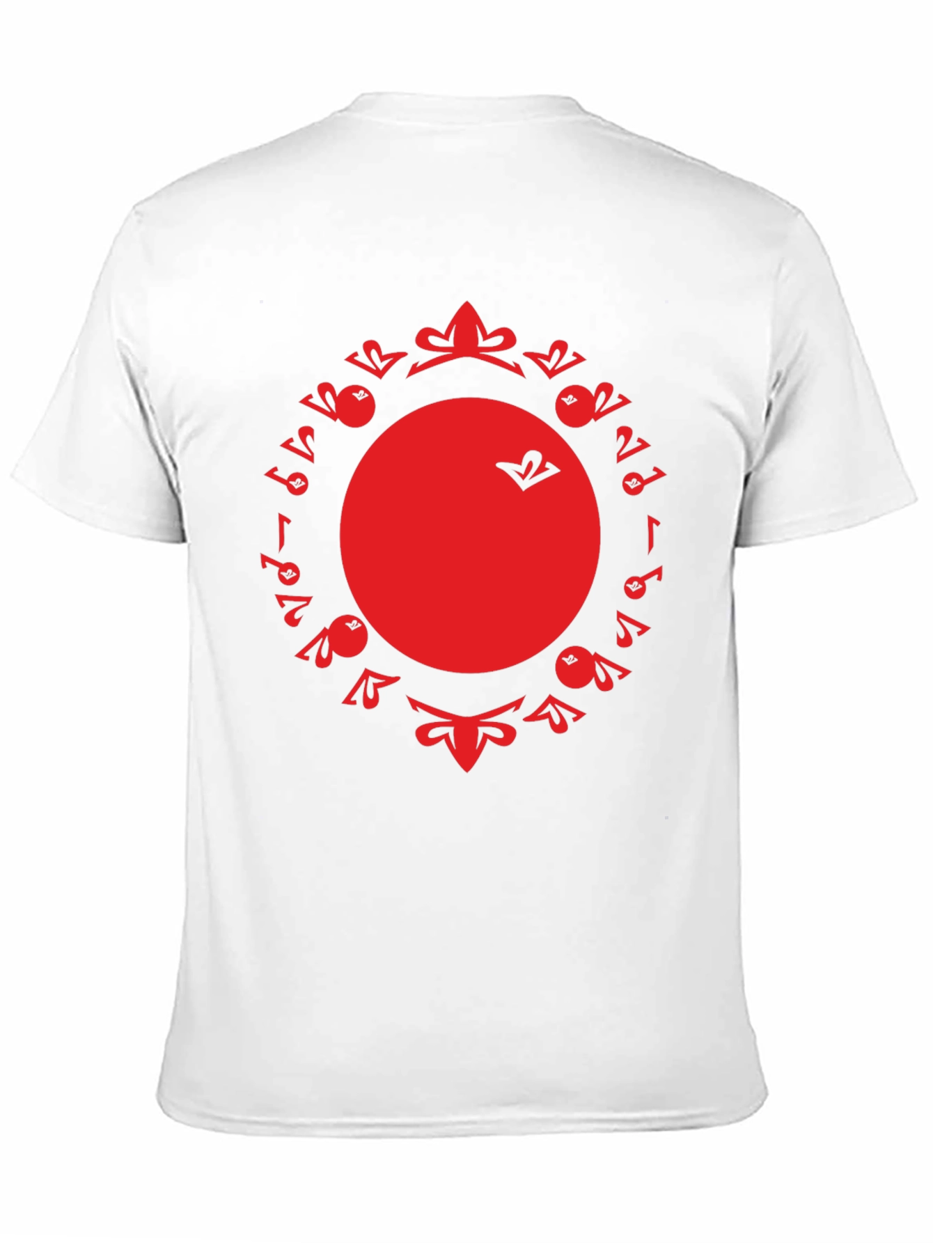 Unique Red Graphic Print Black T-Shirt