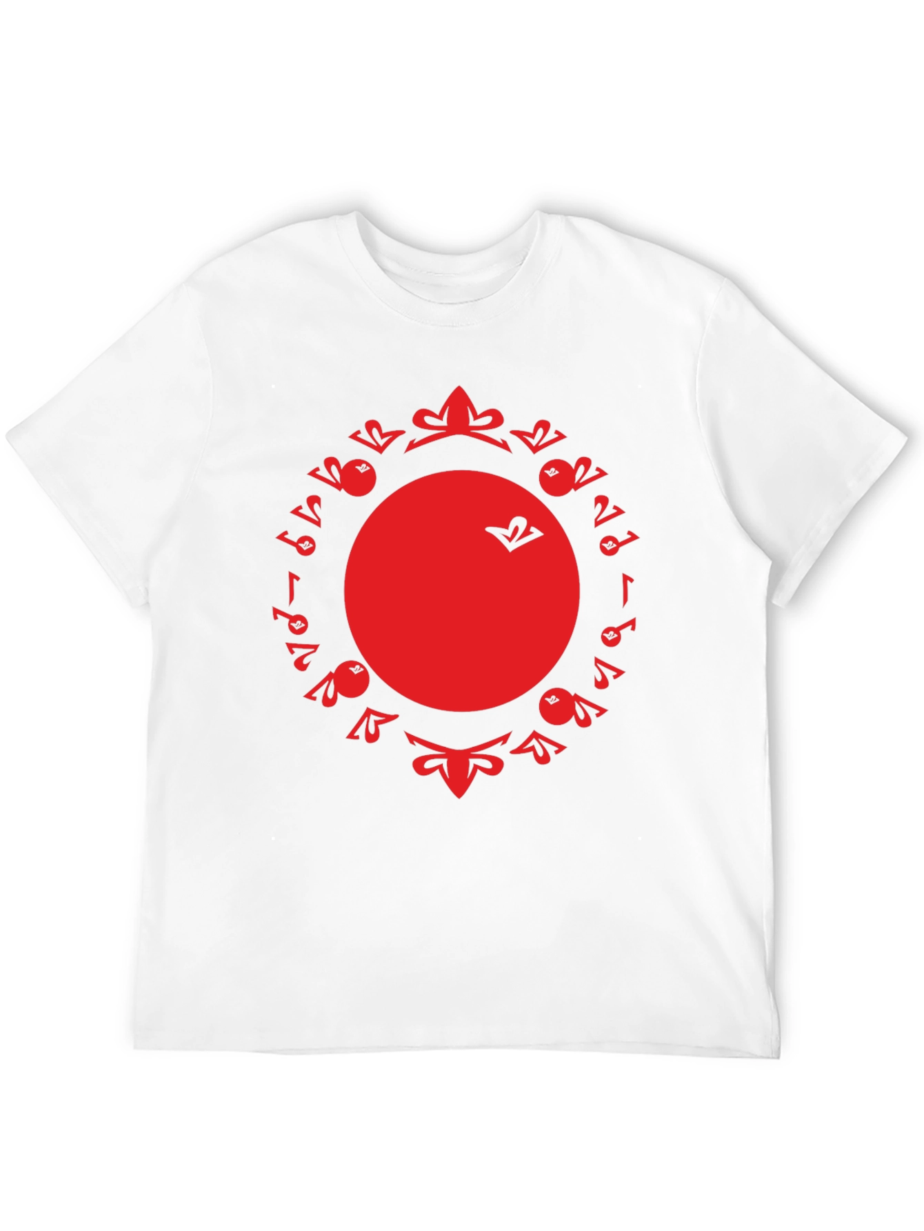 Unique Red Graphic Print Black T-Shirt