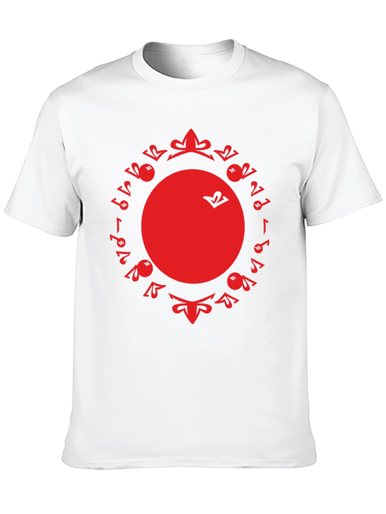 Unique Red Graphic Print Black T-Shirt