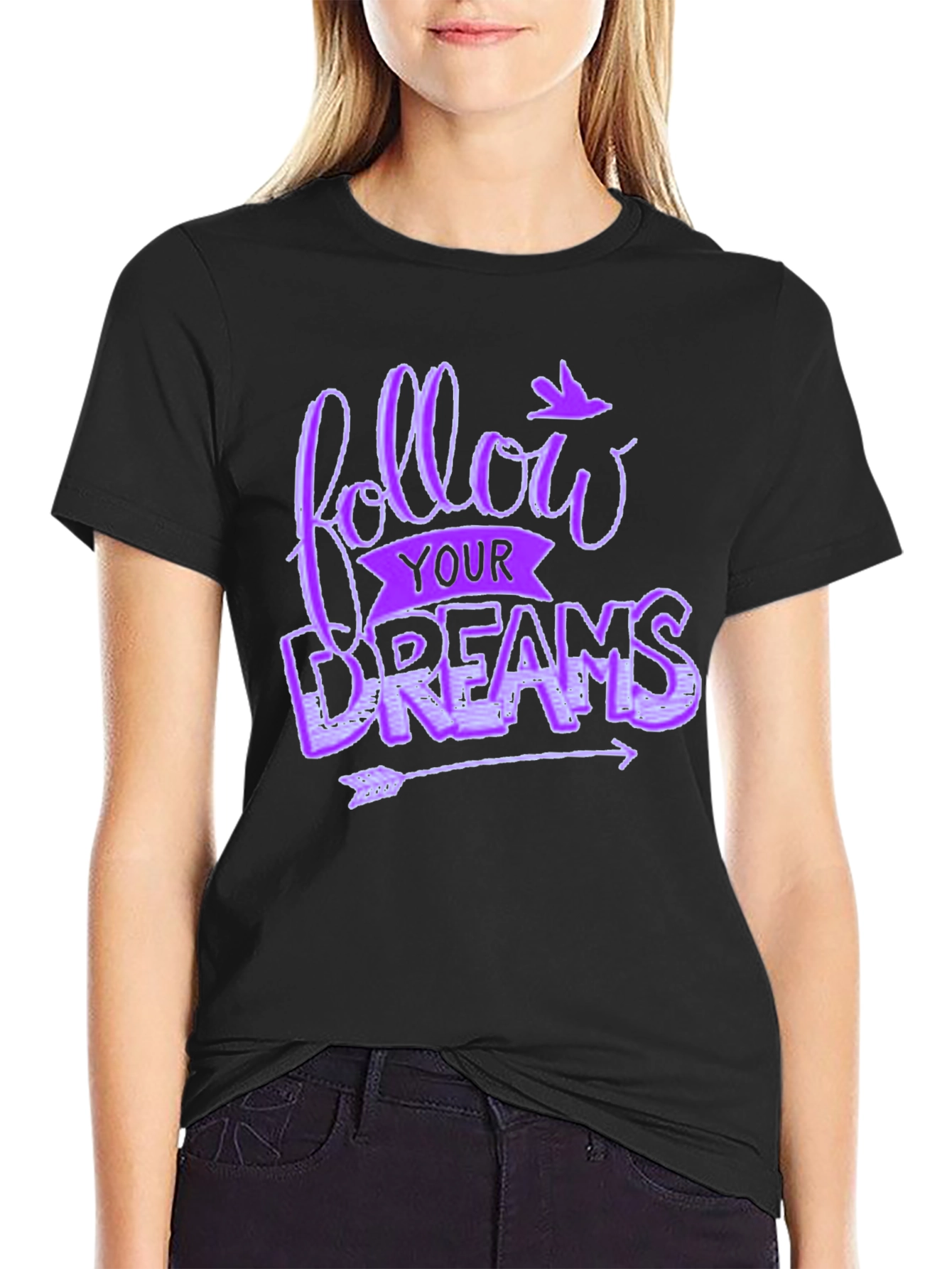 Follow Your Dreams Graphic Tee - Unisex Black T-Shirt