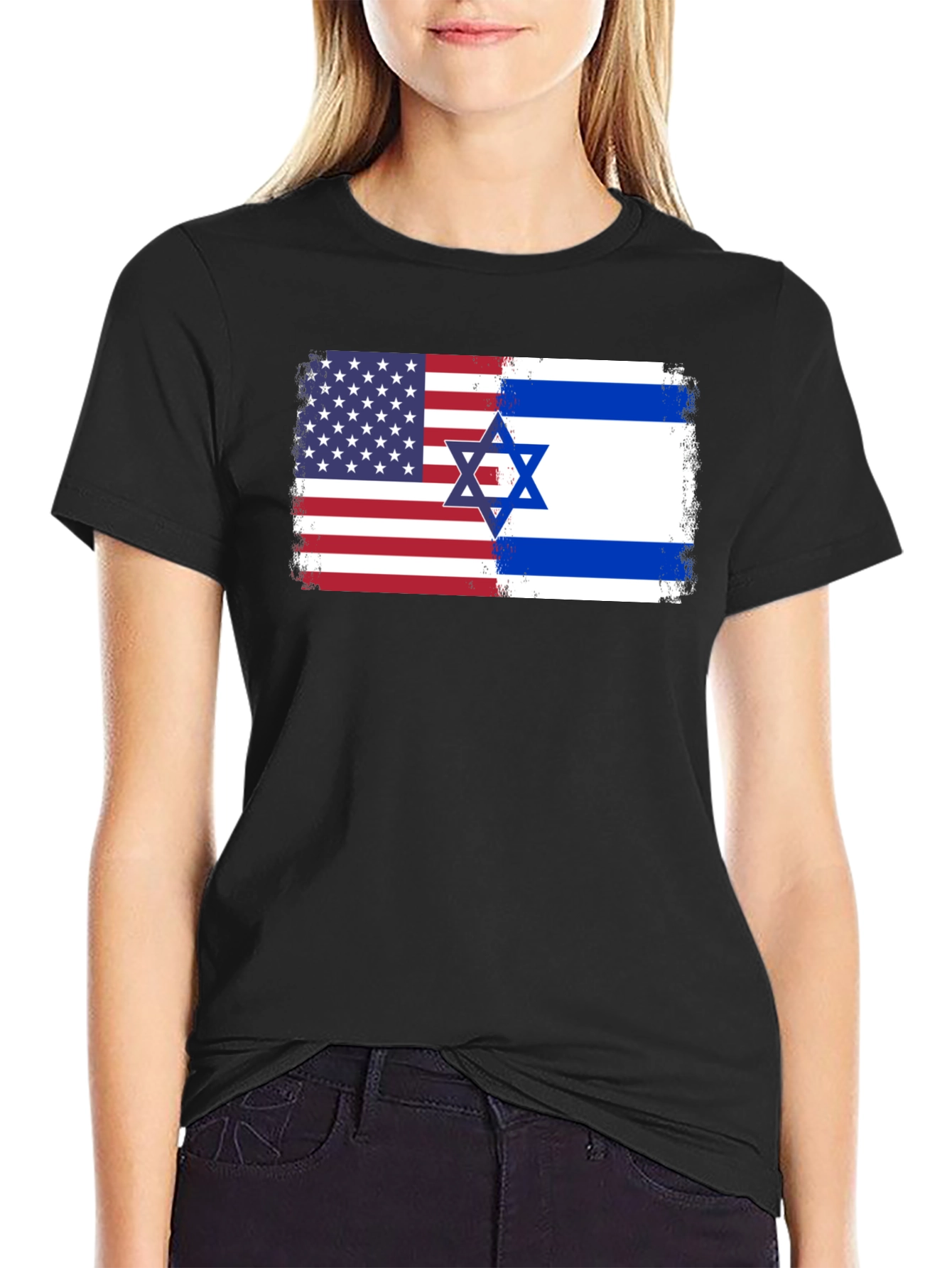 USA Israel Flag Graphic T-Shirt
