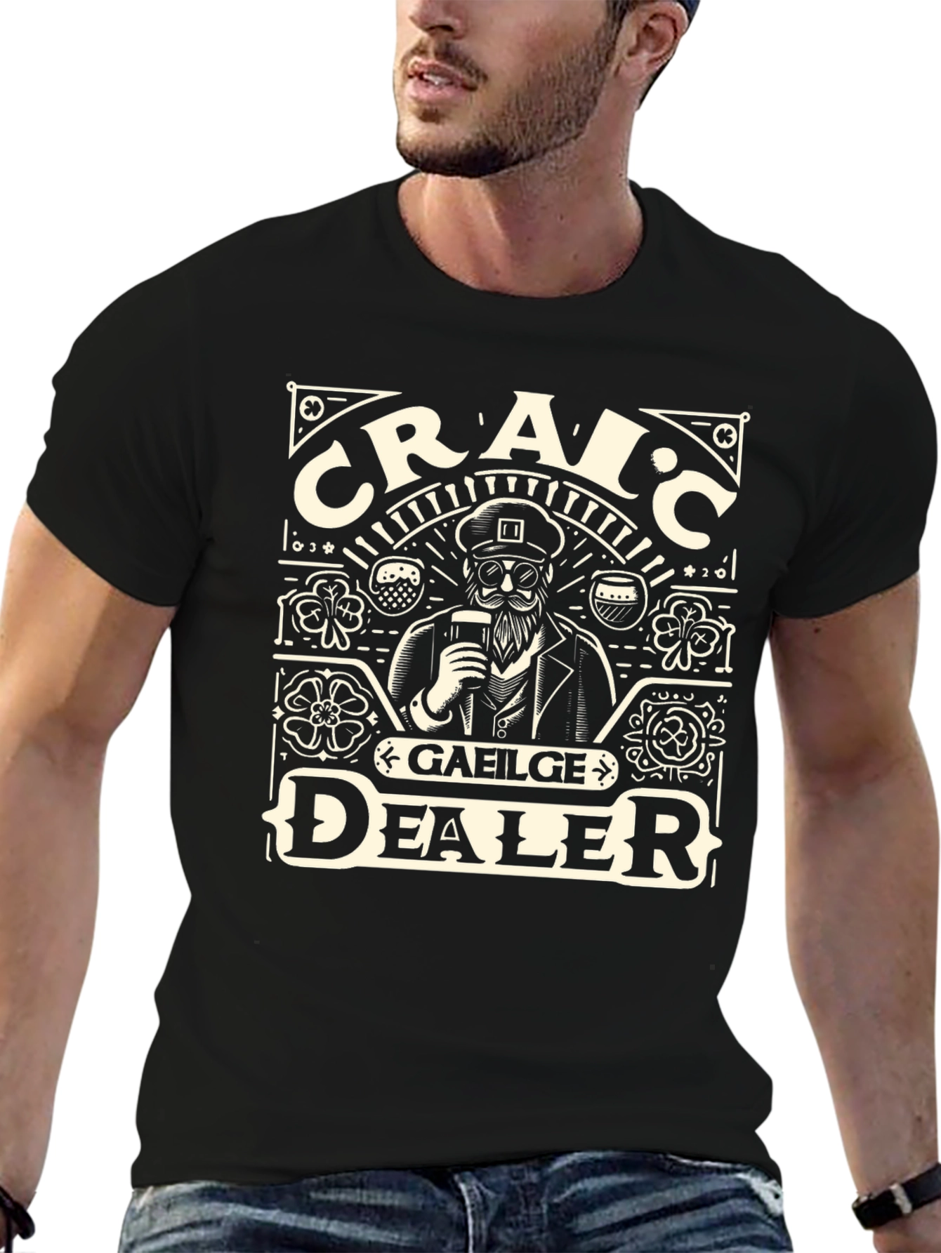 Craic Gaeilge Dealer Graphic T-Shirt