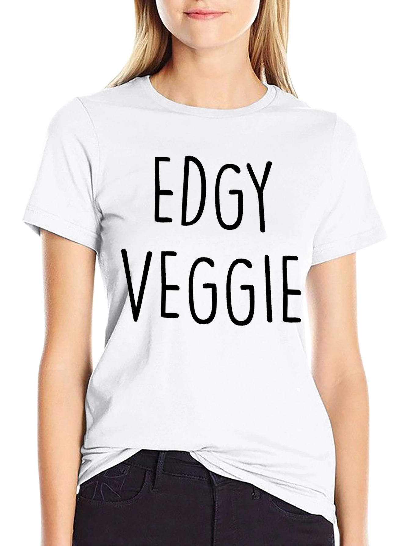 Edgy Veggie Black T-Shirt