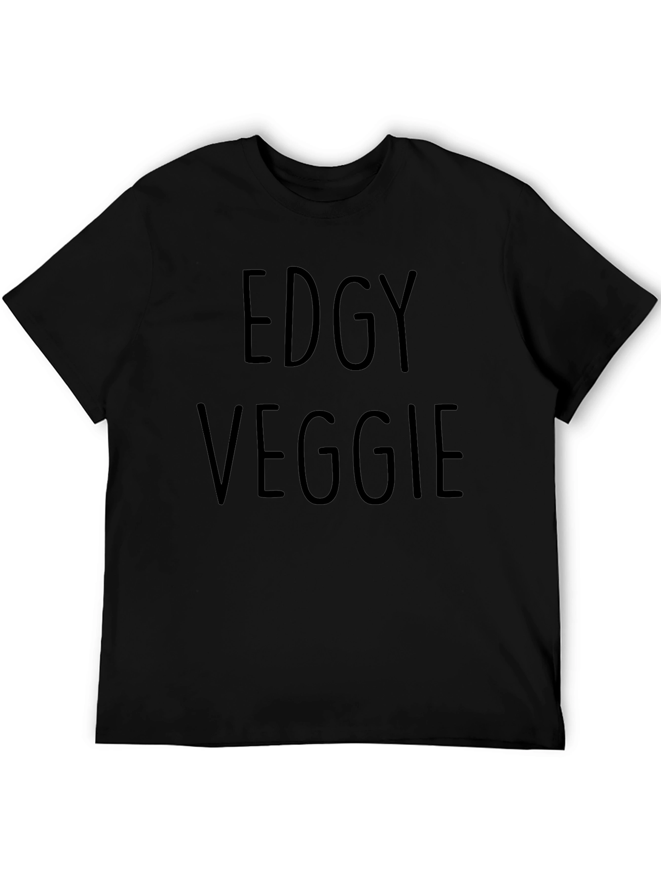 Edgy Veggie Black T-Shirt