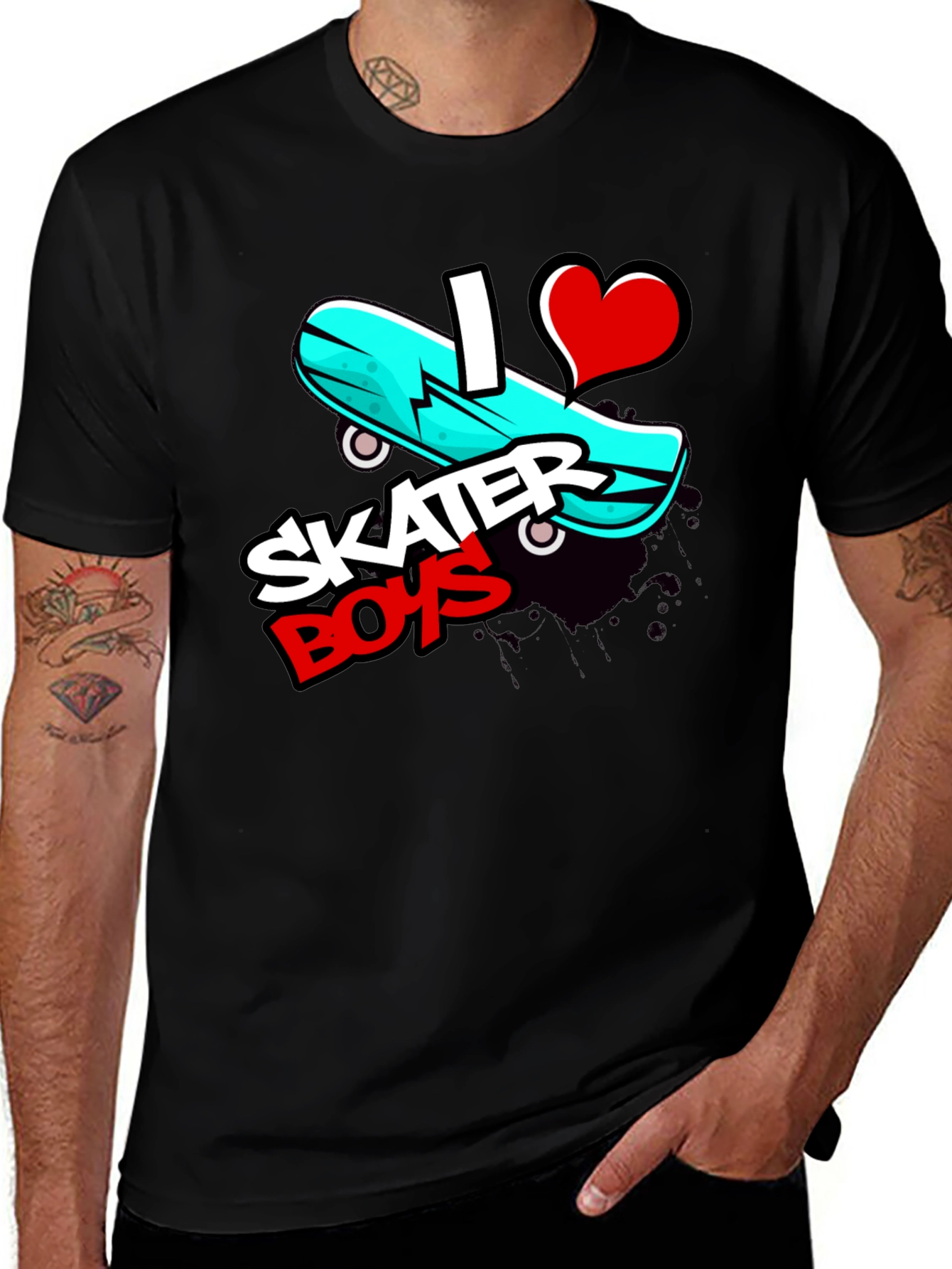 I Love Skater Boys Graphic Tee