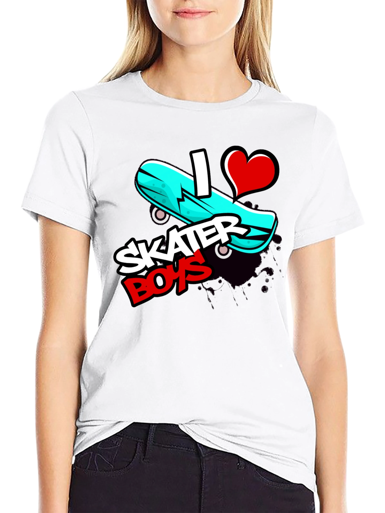 I Love Skater Boys Graphic Tee