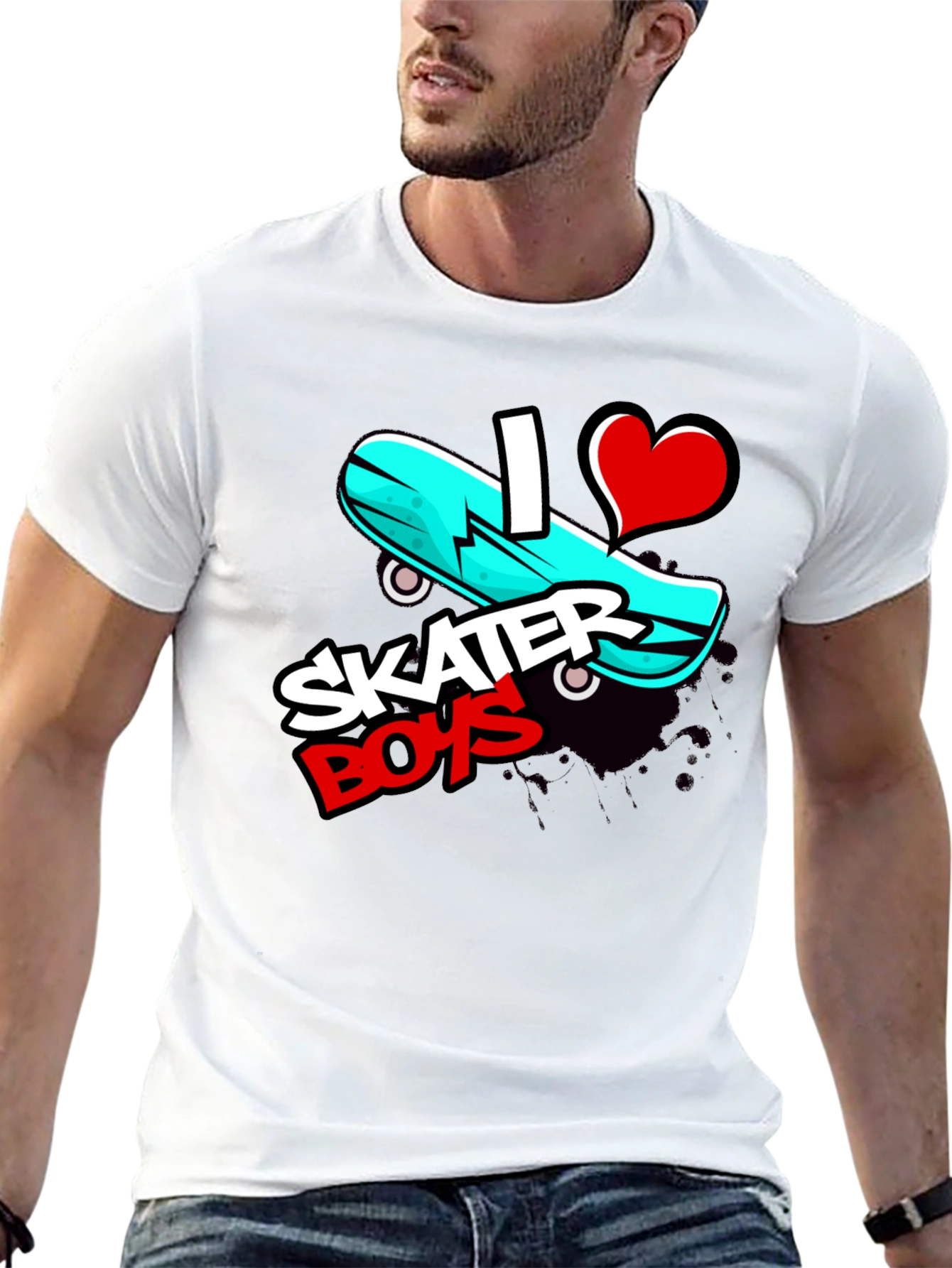 I Love Skater Boys Graphic Tee