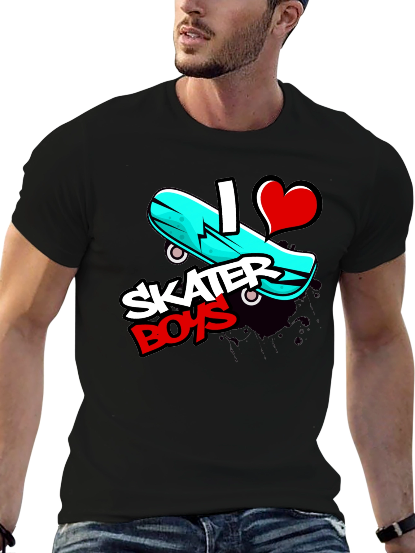 I Love Skater Boys Graphic Tee