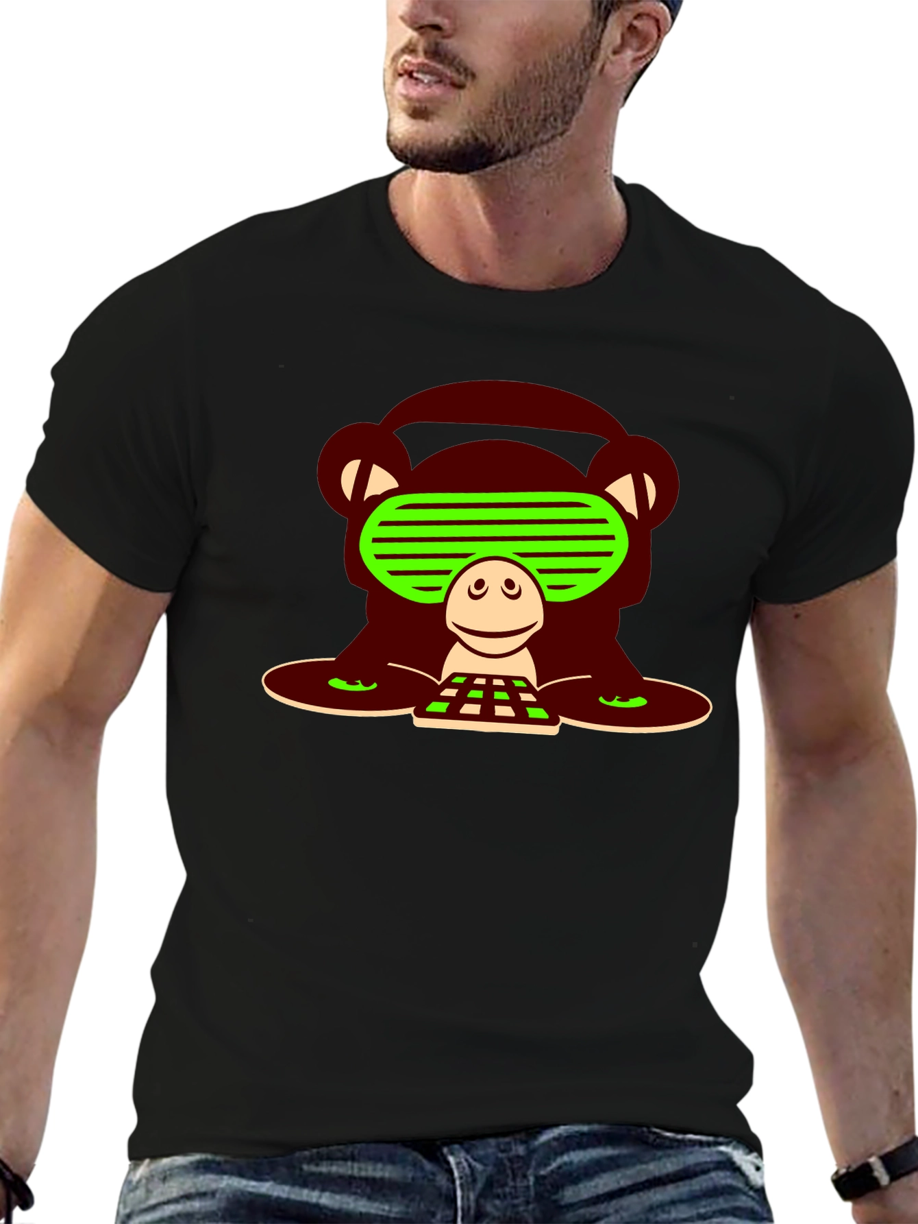 DJ Monkey Graphic T-Shirt