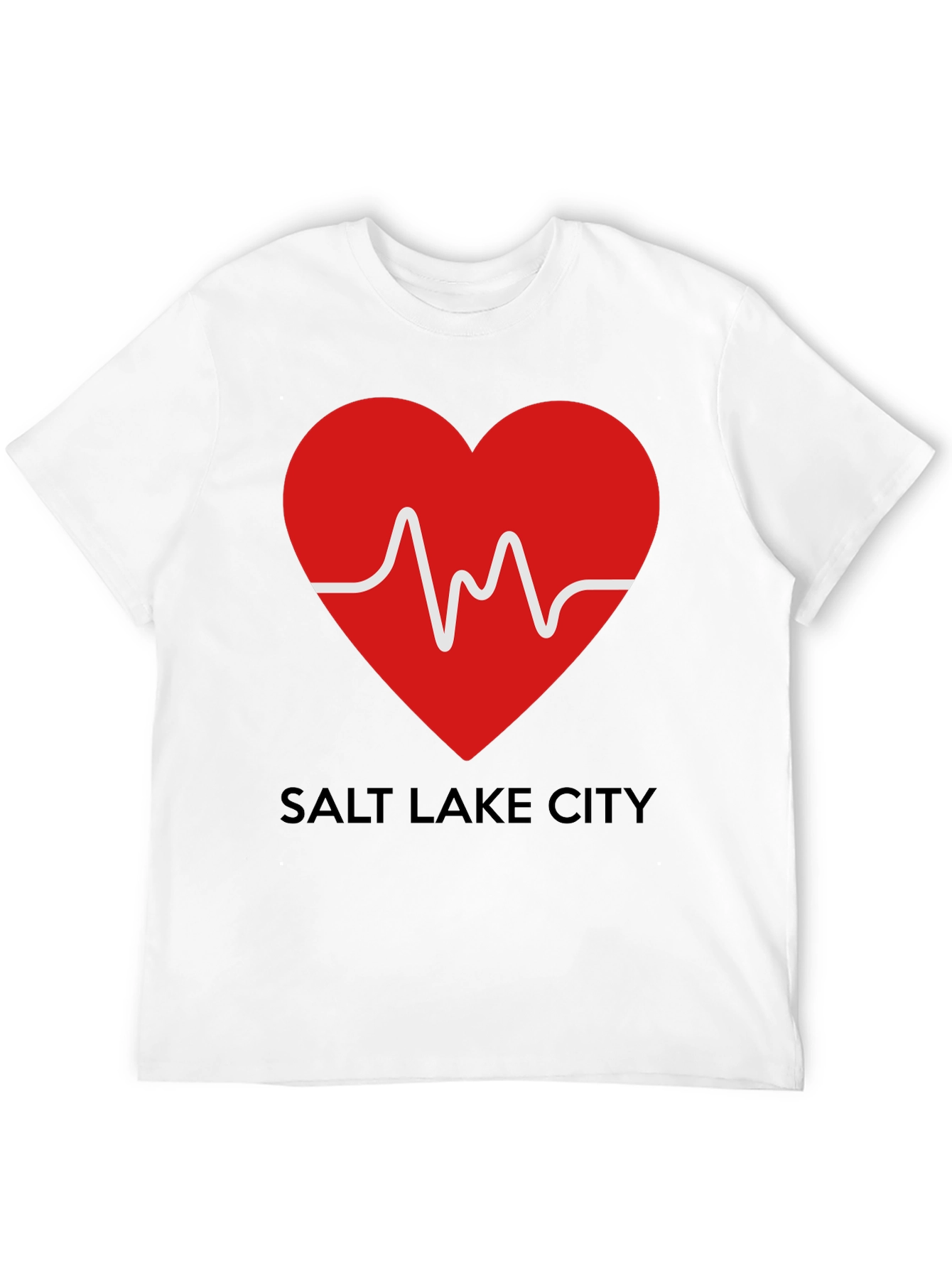 Salt Lake City Heartbeat T-Shirt - Black