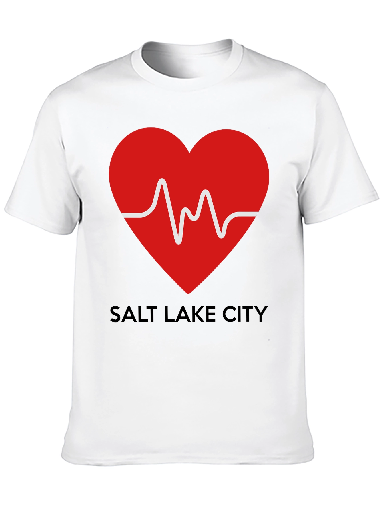 Salt Lake City Heartbeat T-Shirt - Black
