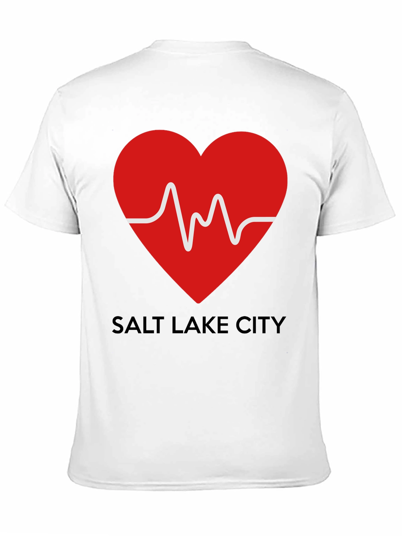 Salt Lake City Heartbeat T-Shirt - Black