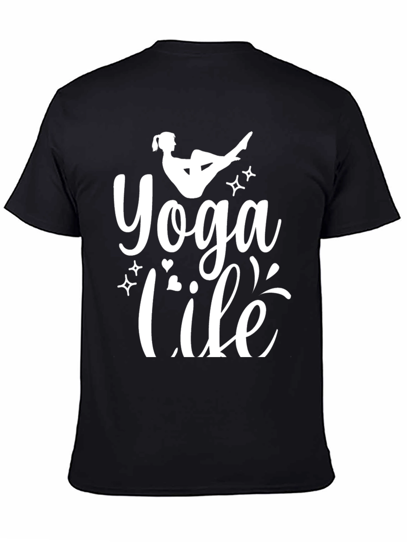 Yoga Life Black Graphic T-Shirt