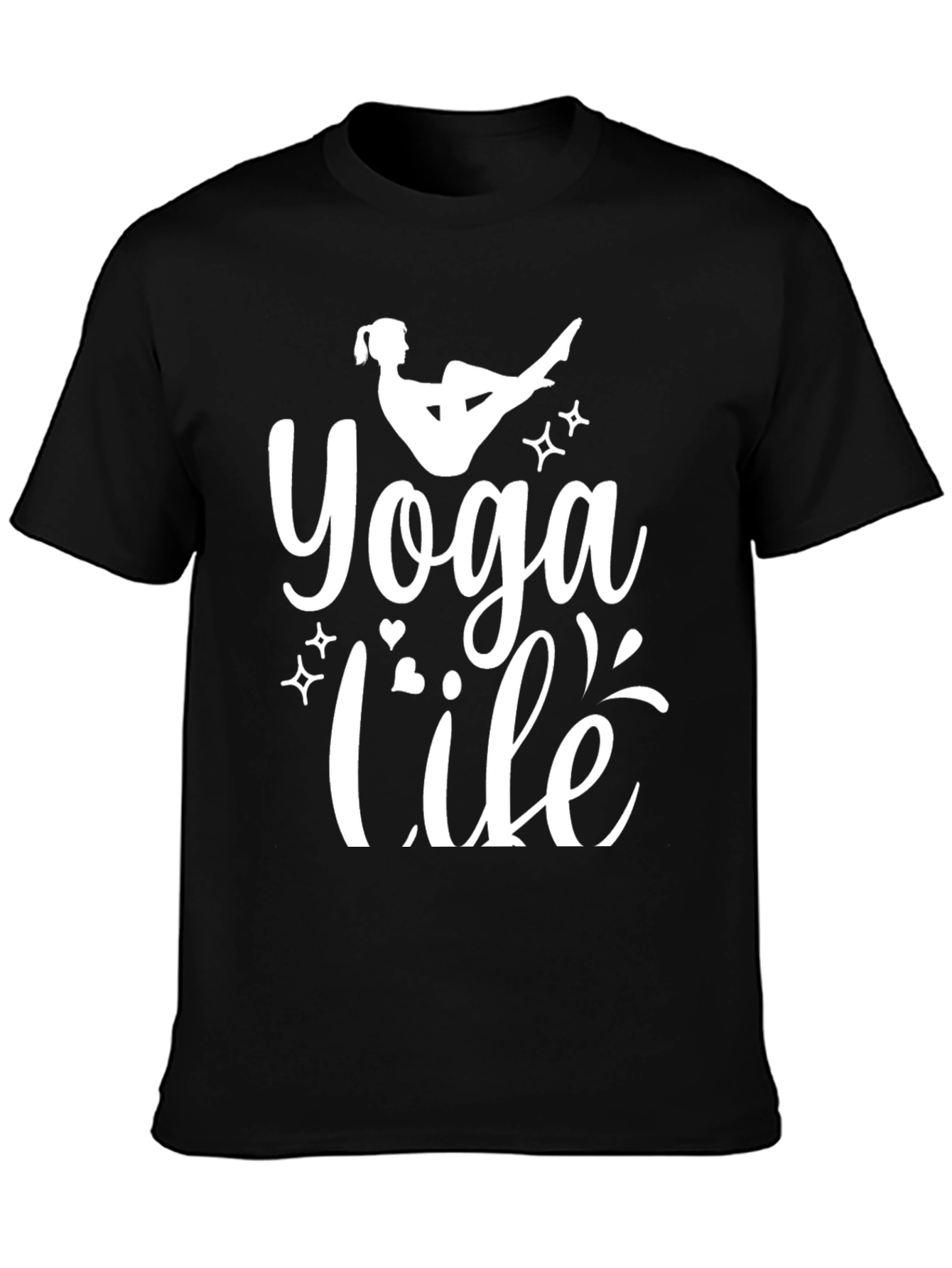 Yoga Life Black Graphic T-Shirt