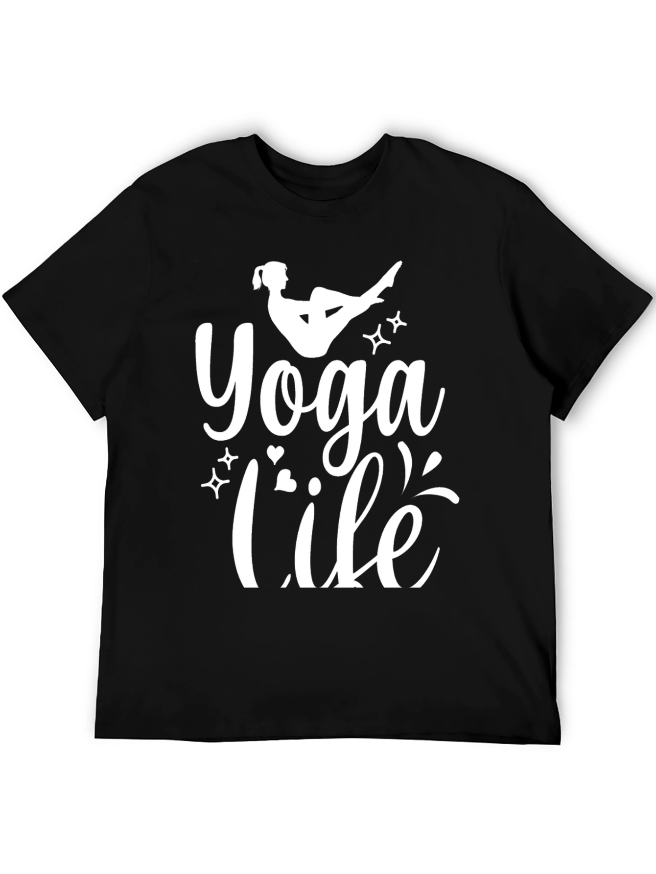 Yoga Life Black Graphic T-Shirt