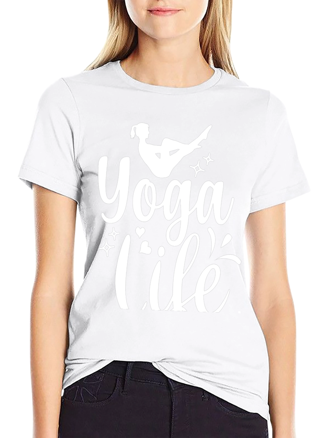 Yoga Life Black Graphic T-Shirt