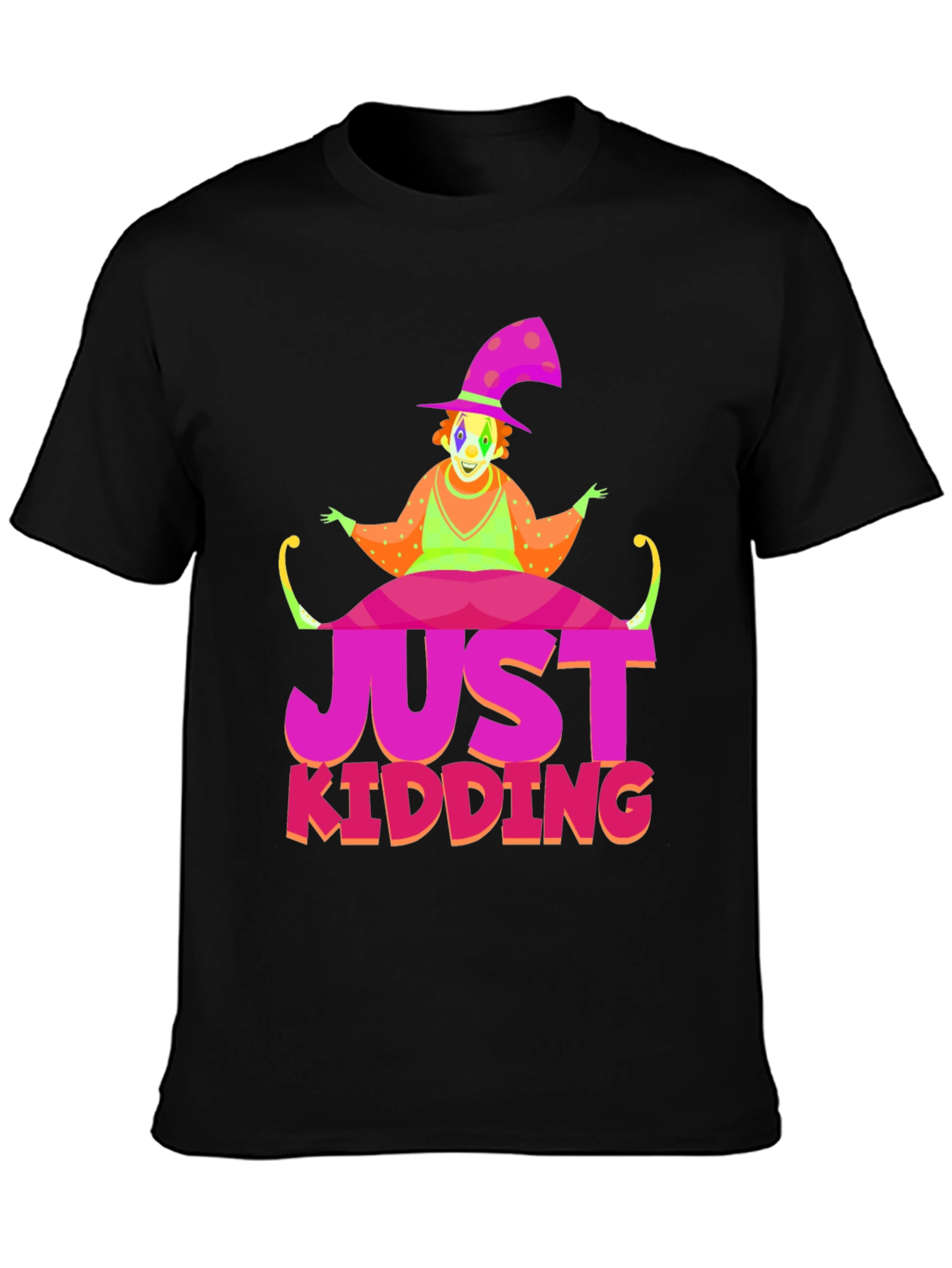Just Kidding Clown Graphic Tee - Novelty T-Shirt