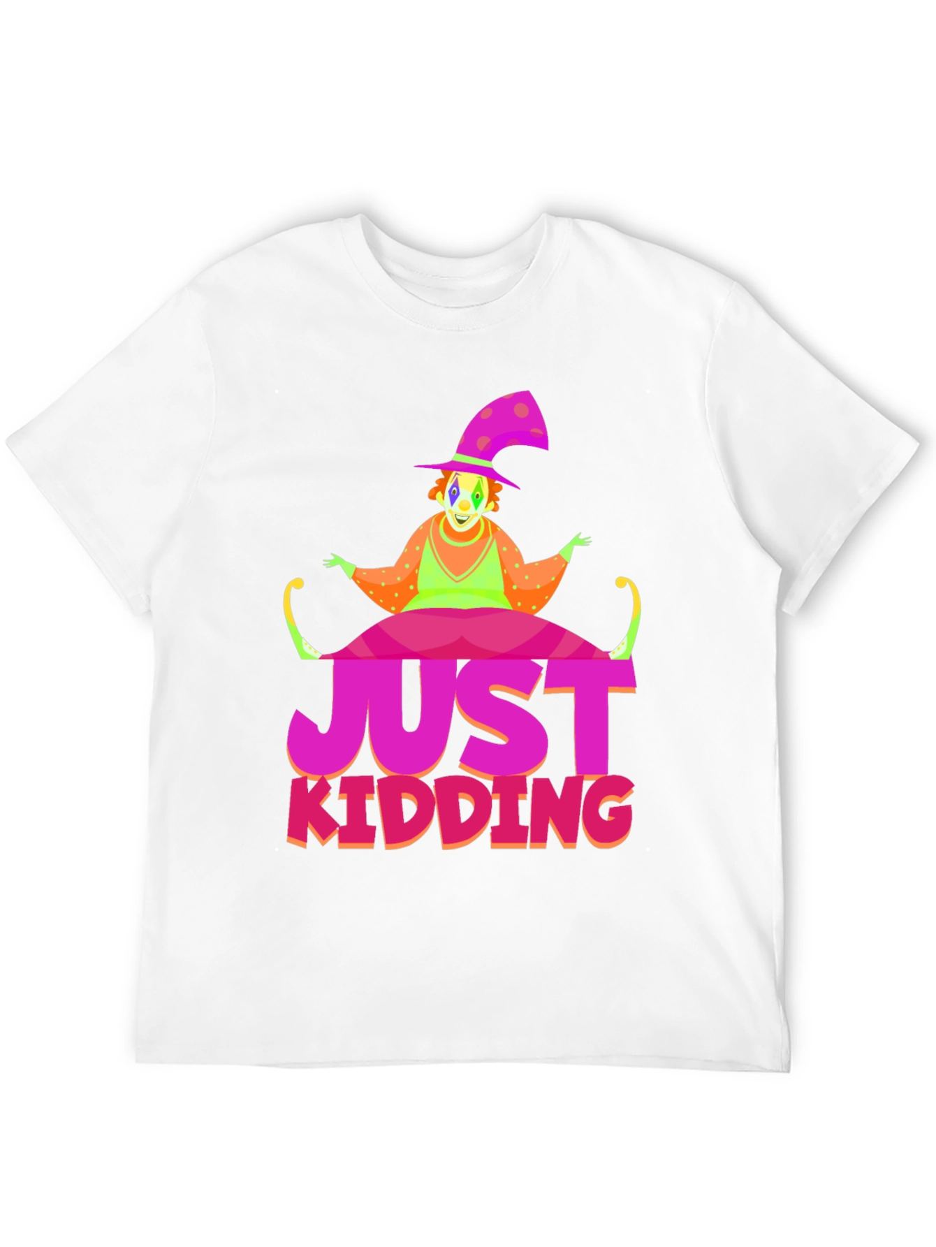 Just Kidding Clown Graphic Tee - Novelty T-Shirt