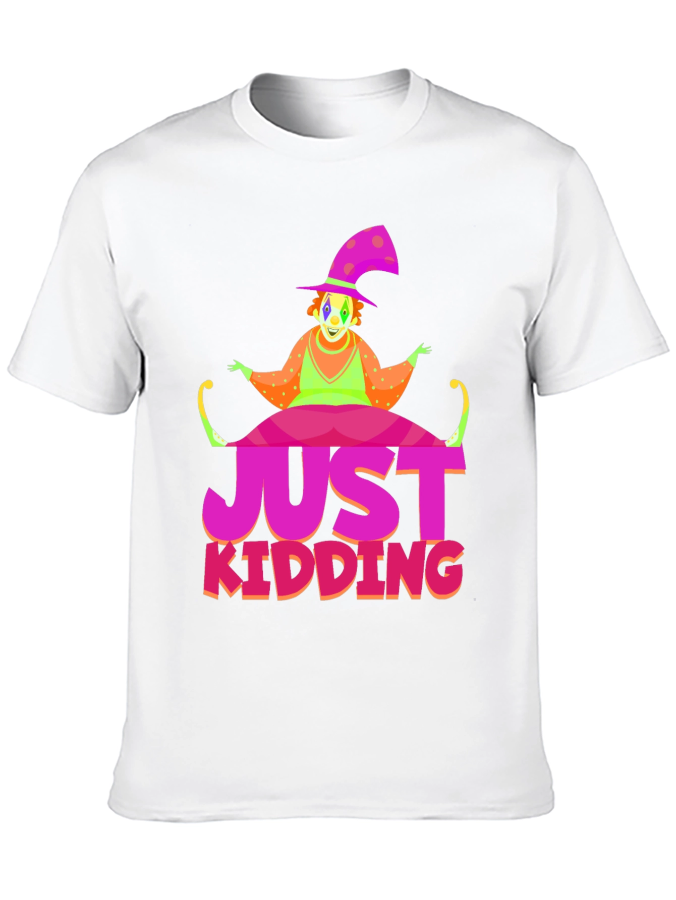 Just Kidding Clown Graphic Tee - Novelty T-Shirt