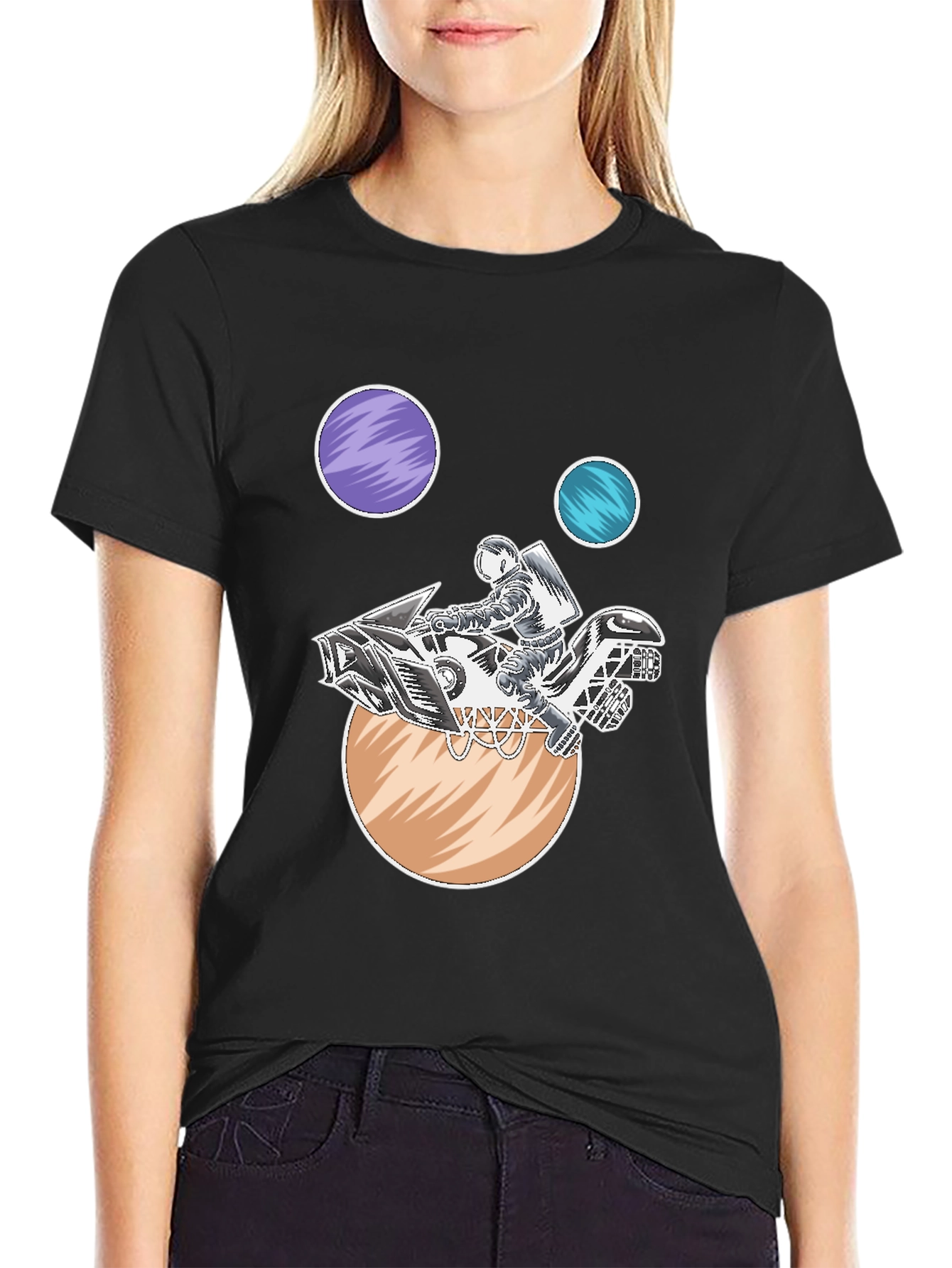 Astronaut Motorcycle Space T-Shirt