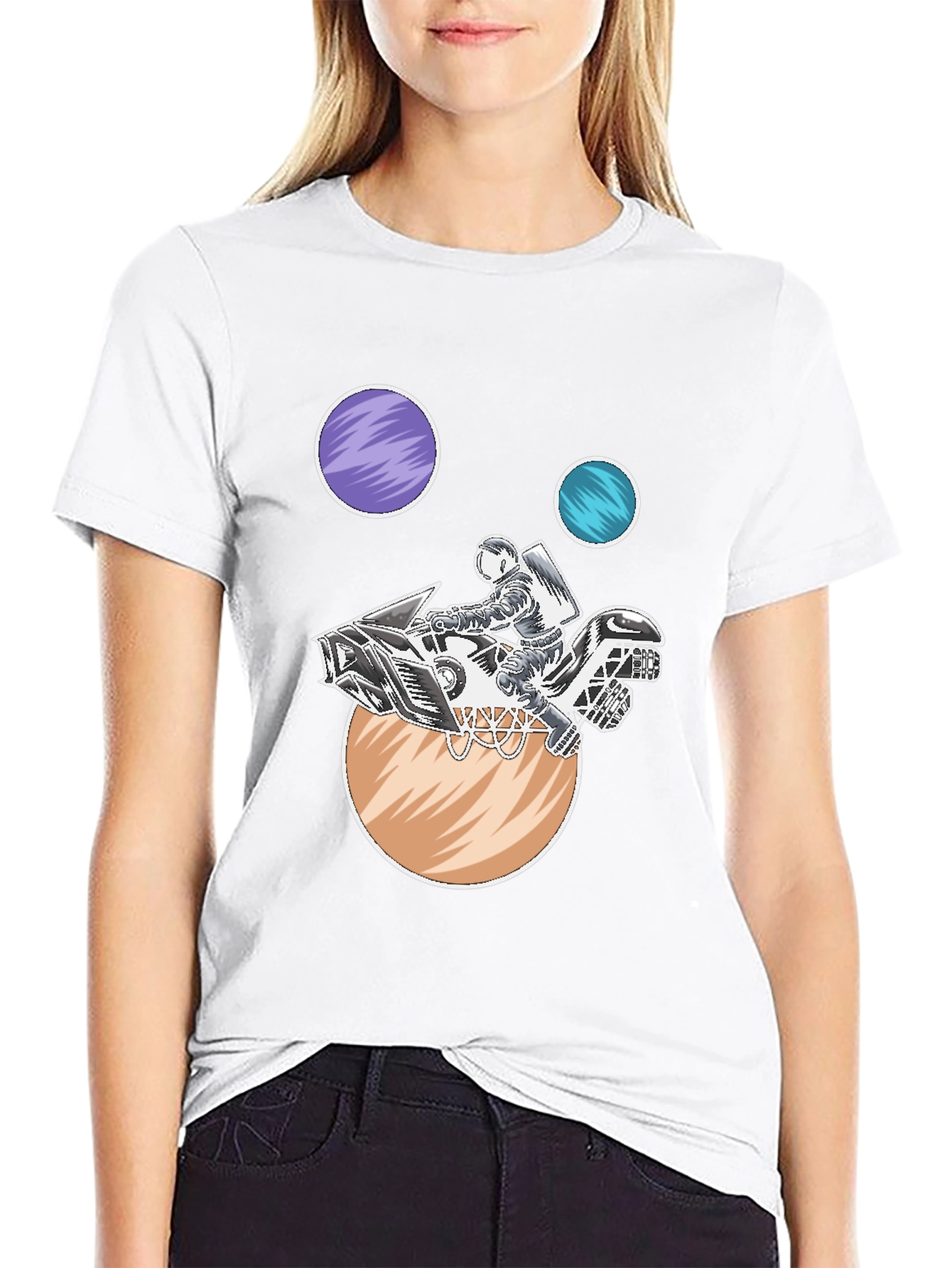 Astronaut Motorcycle Space T-Shirt