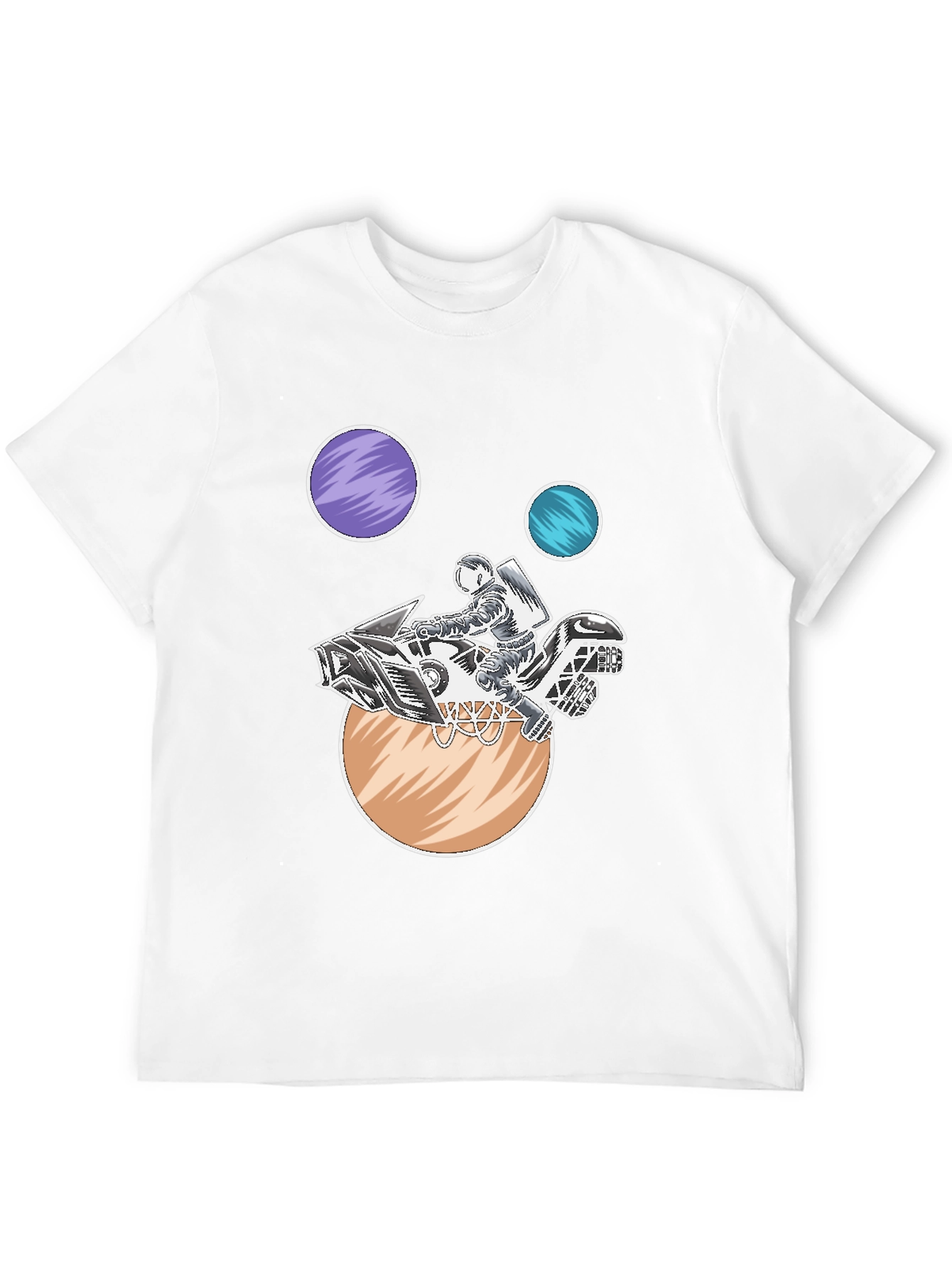 Astronaut Motorcycle Space T-Shirt