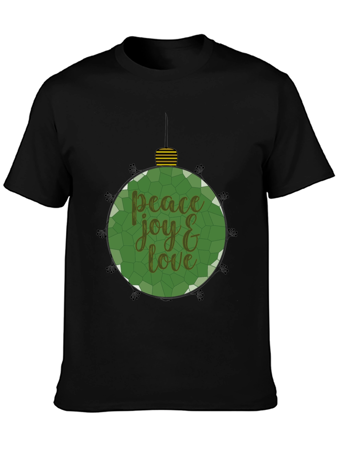 Peace Joy Love Christmas Ornament T-Shirt