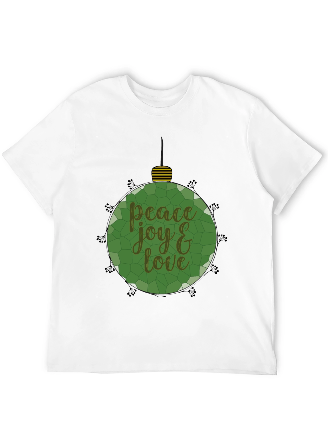 Peace Joy Love Christmas Ornament T-Shirt