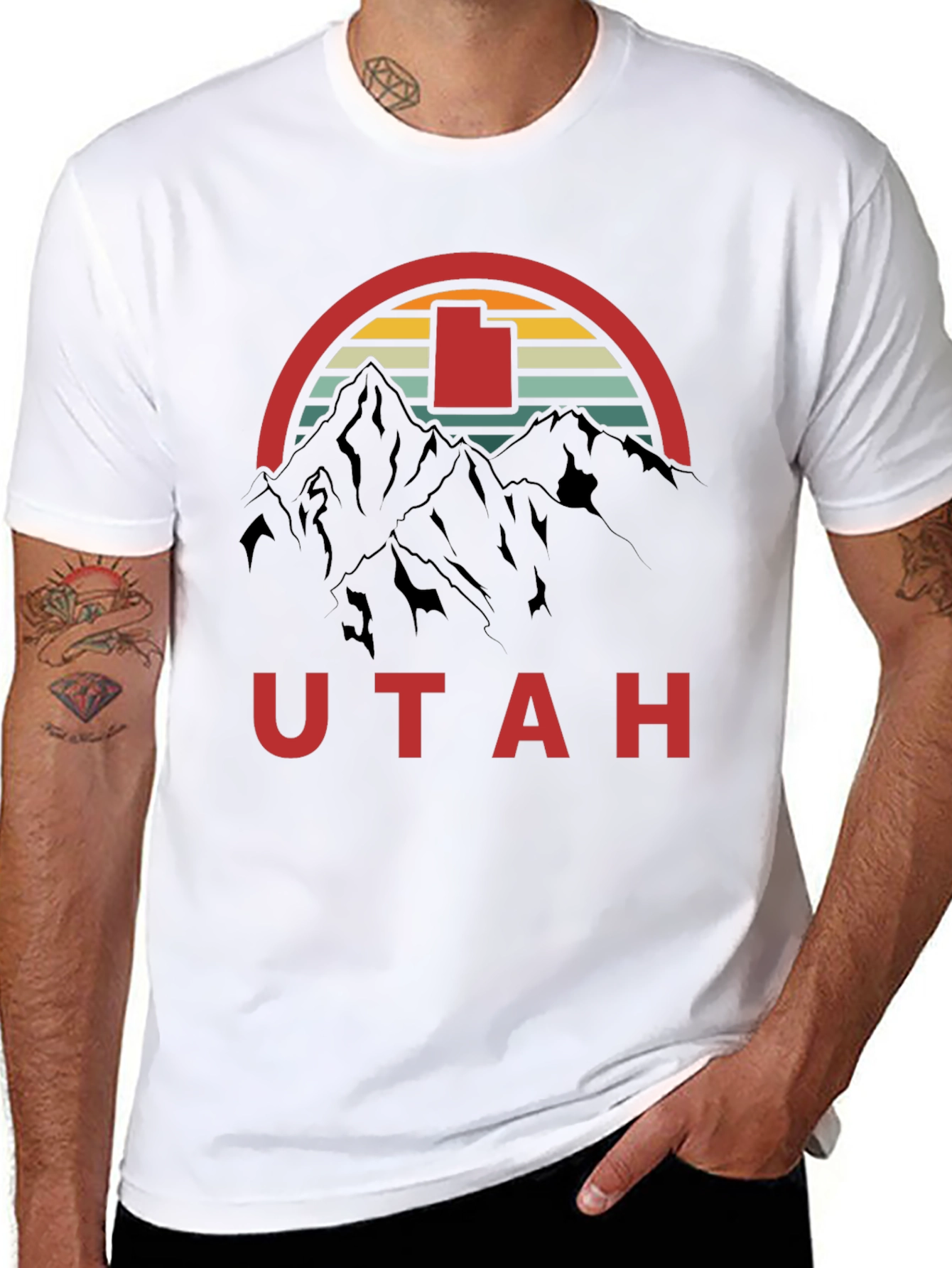 Utah Mountain Retro Graphic Tee