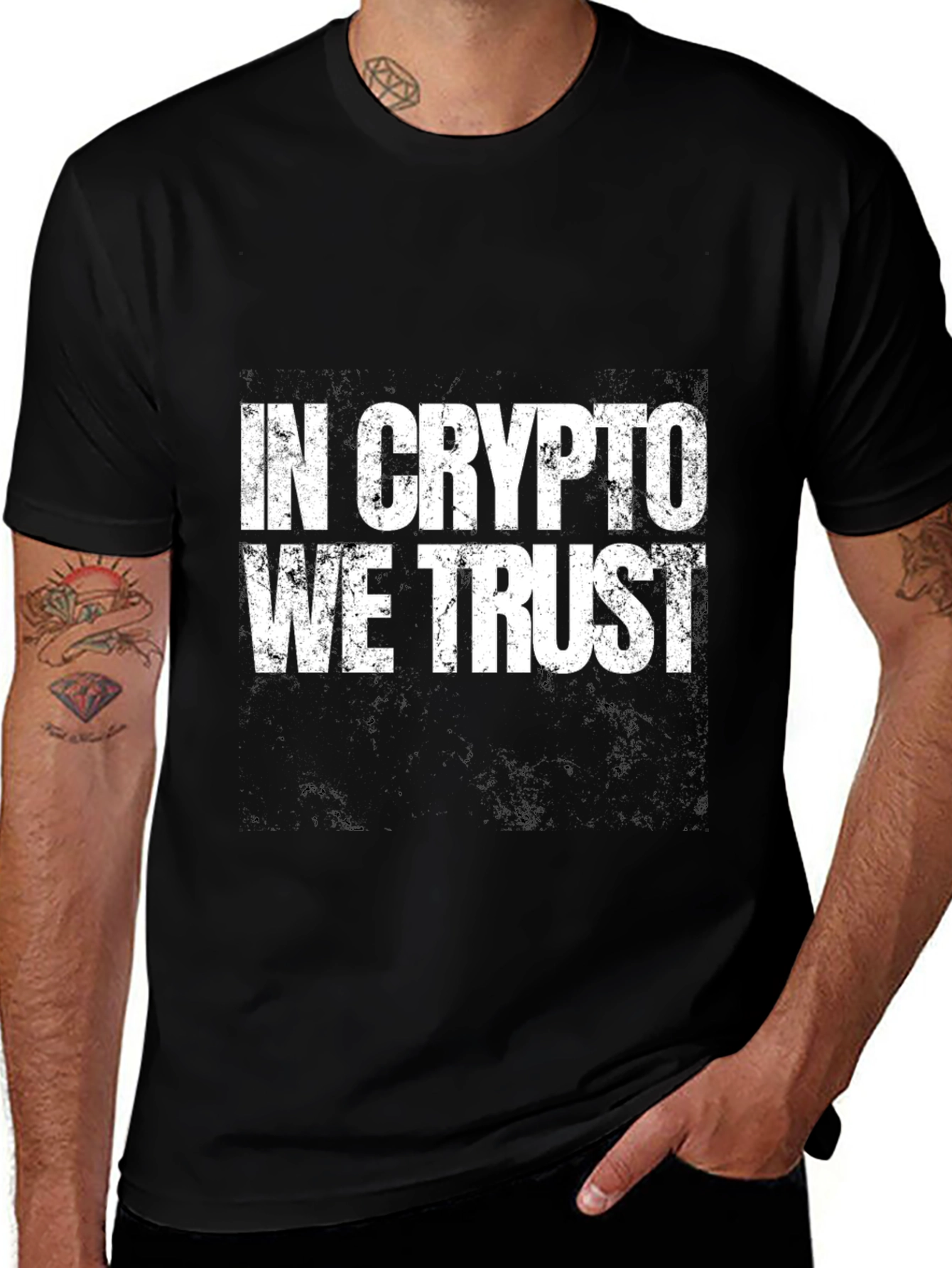 In Crypto We Trust Black T-Shirt