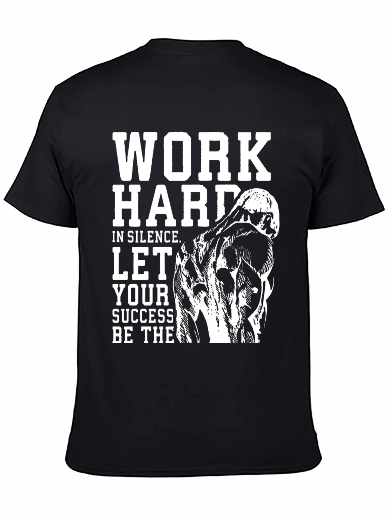 Motivational Work Hard Black Graphic Tee