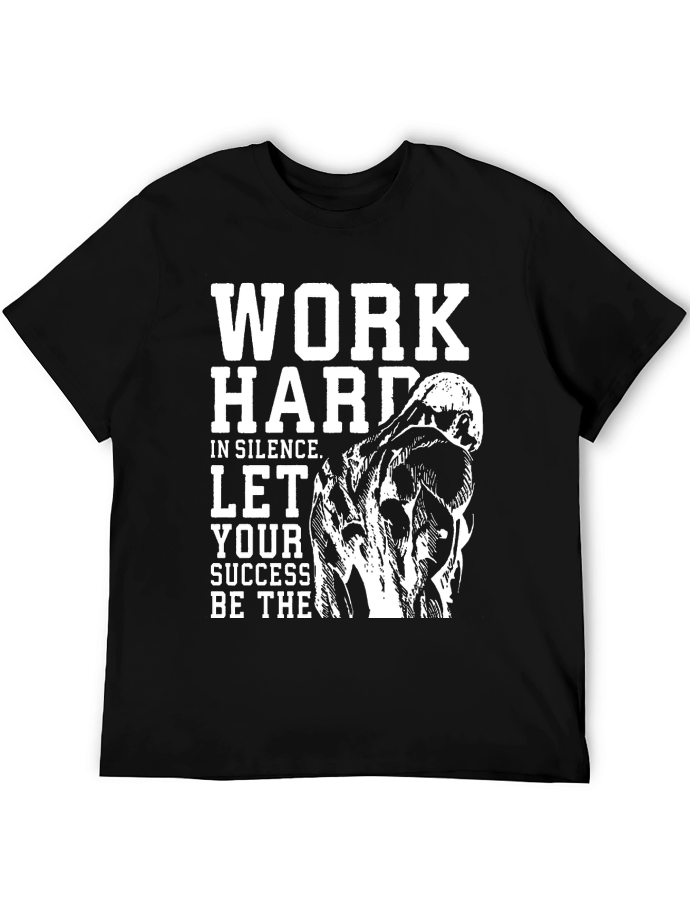 Motivational Work Hard Black Graphic Tee