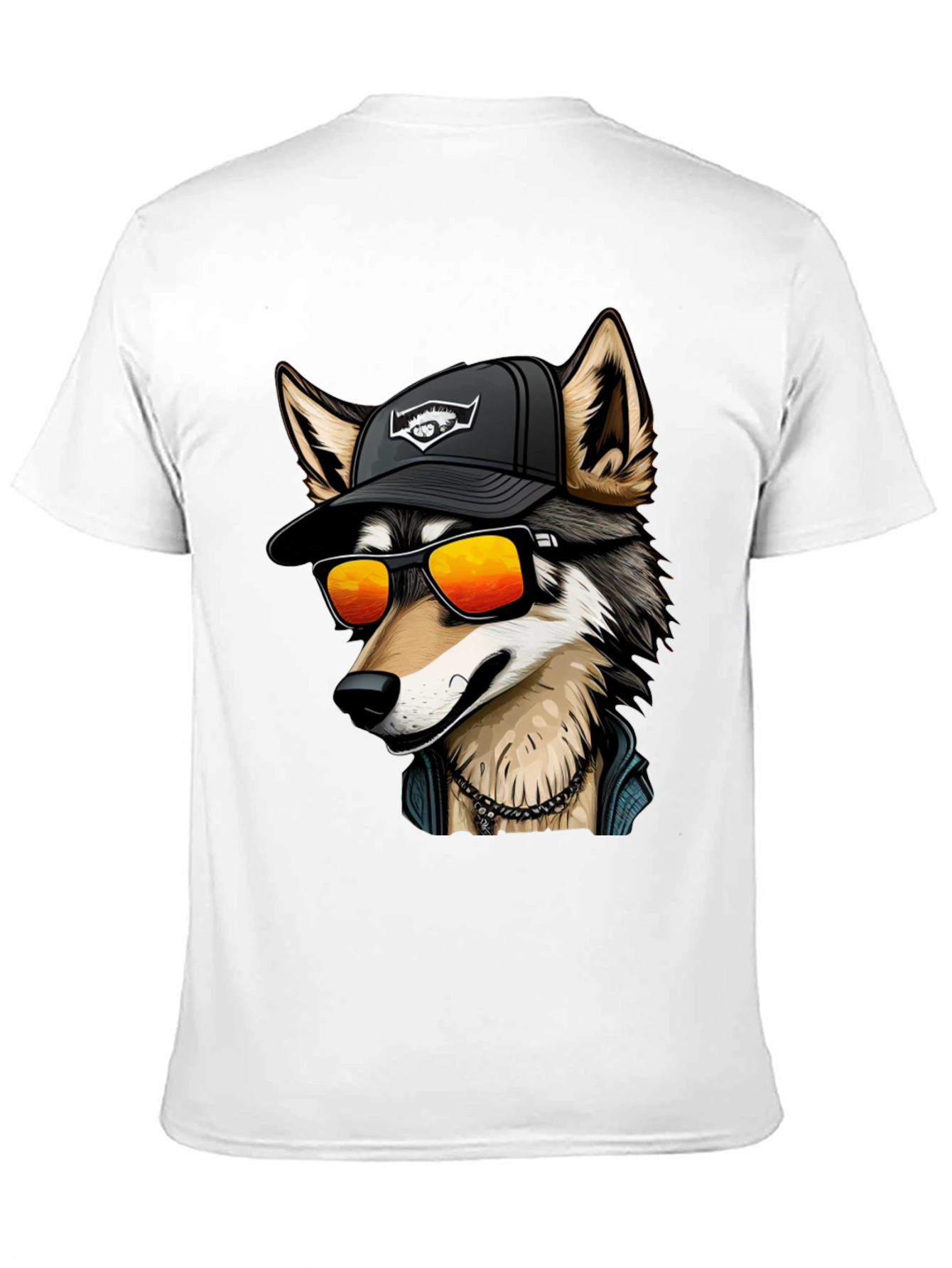 Cool Wolf Graphic Tee - Black