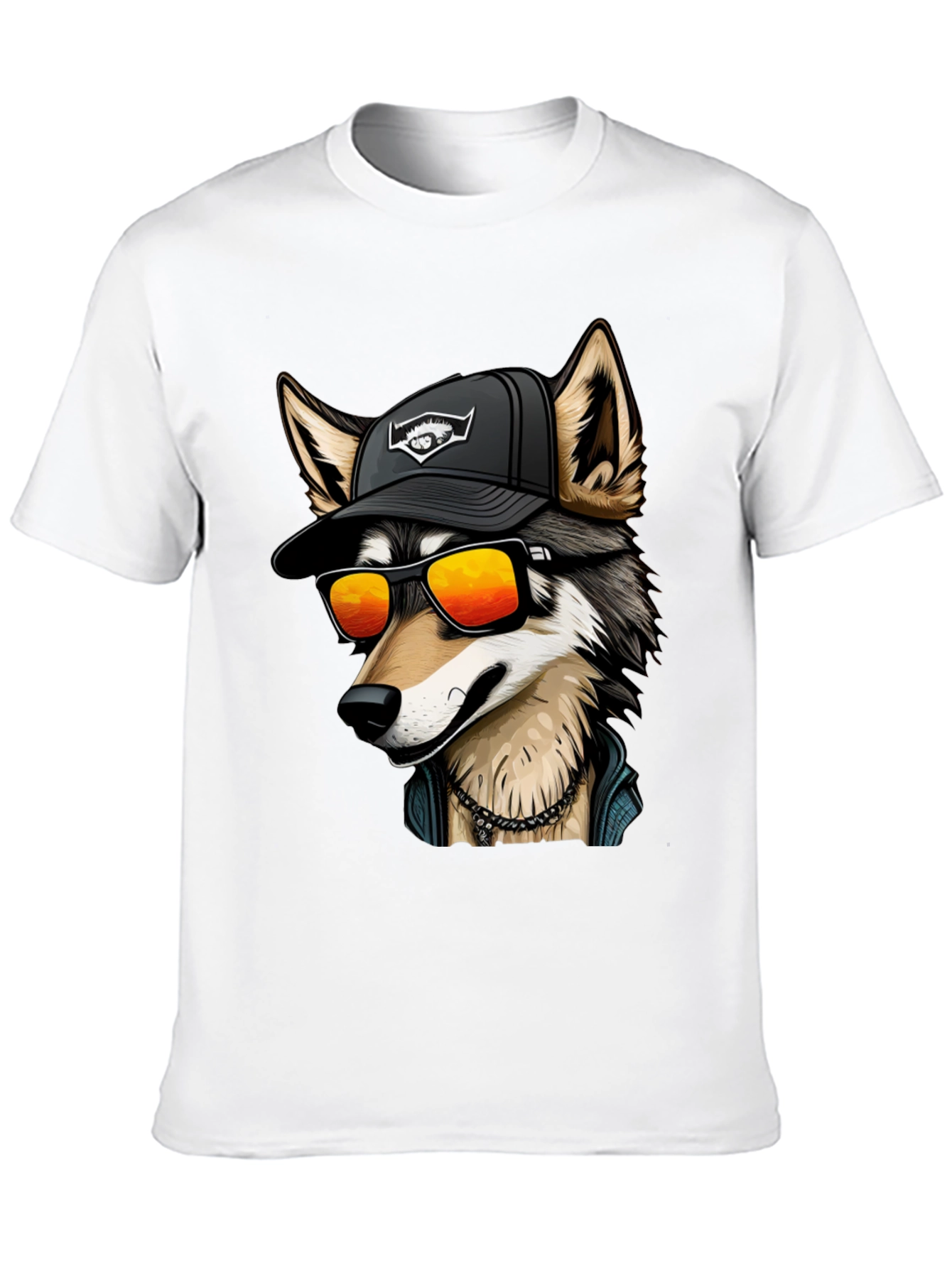 Cool Wolf Graphic Tee - Black