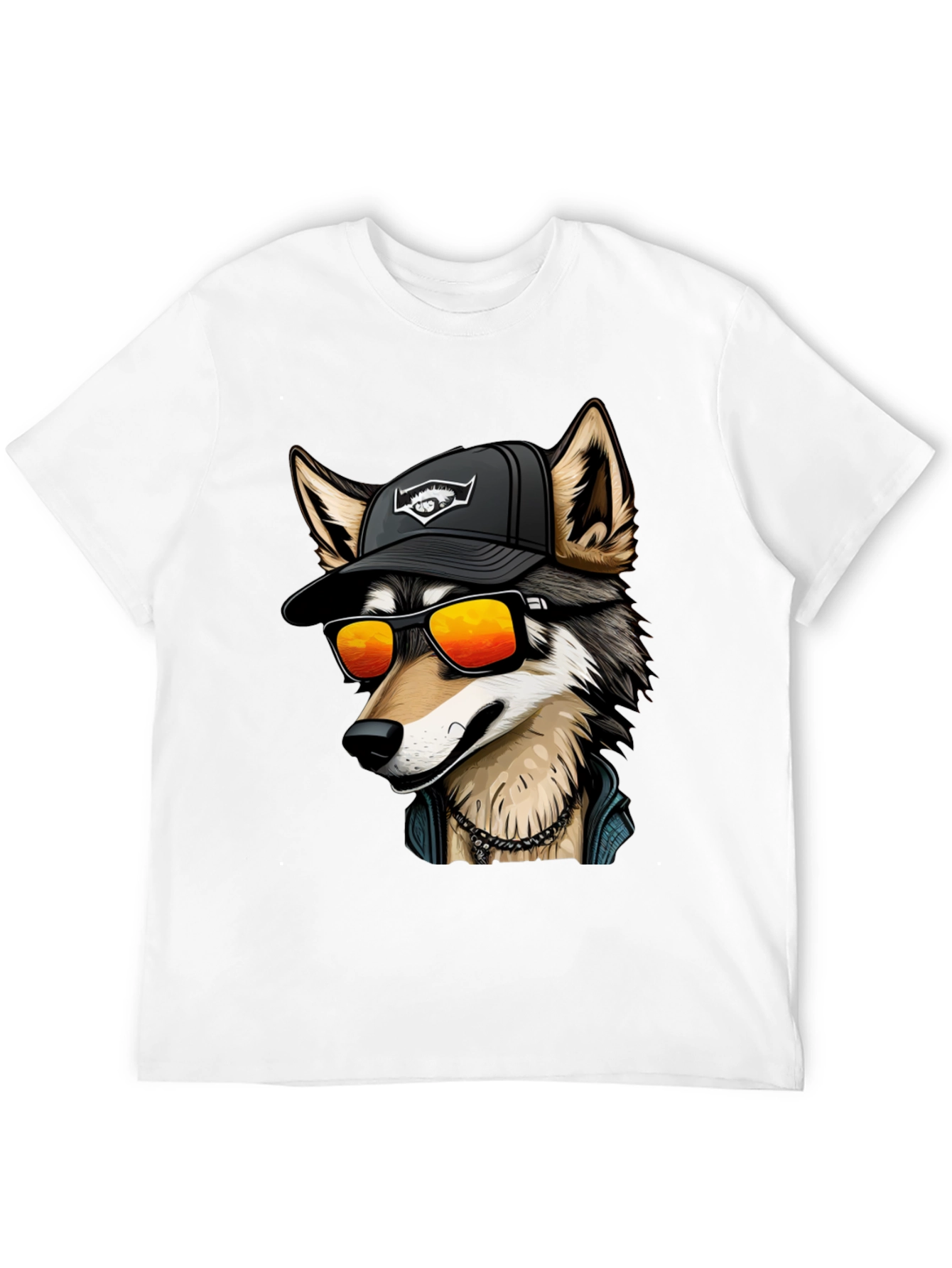 Cool Wolf Graphic Tee - Black