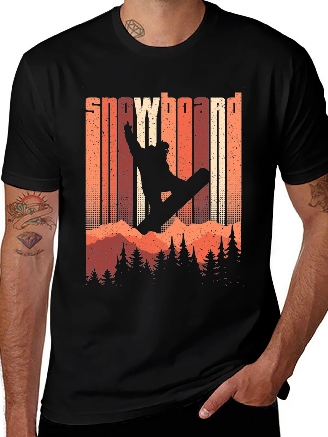 Snowboard Retro Graphic Tee