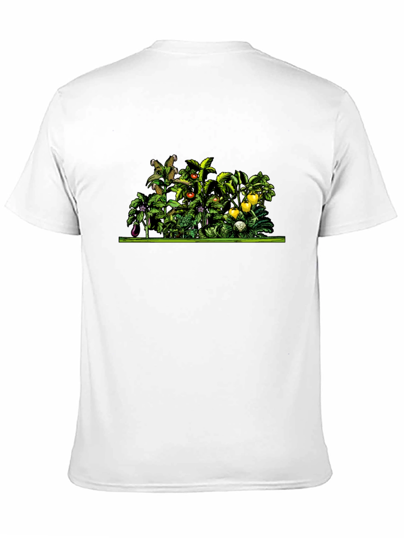 Vegetable Garden Print Black Tee
