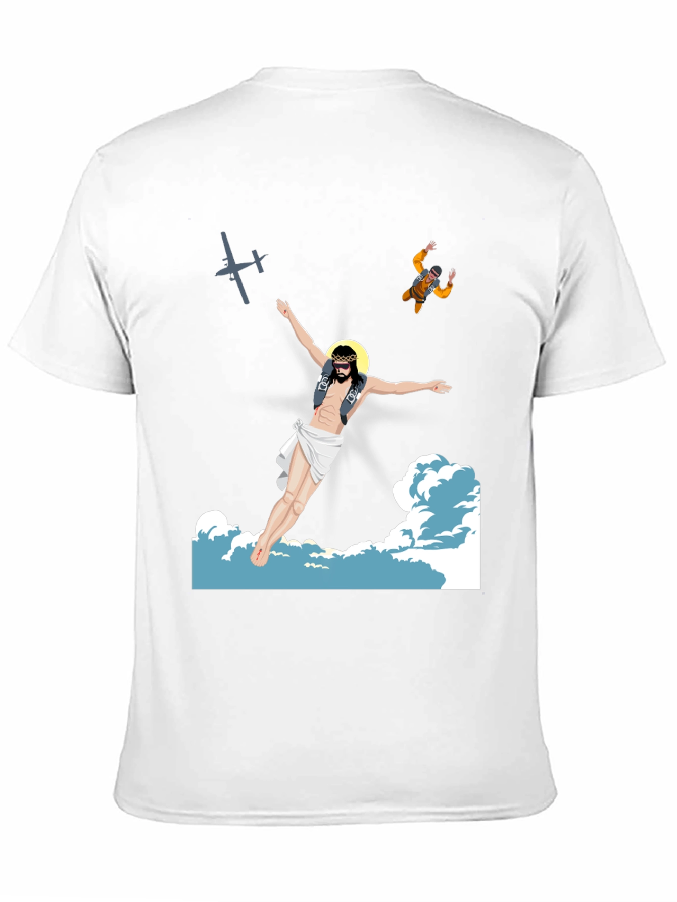 Skydiving Jesus Graphic Tee