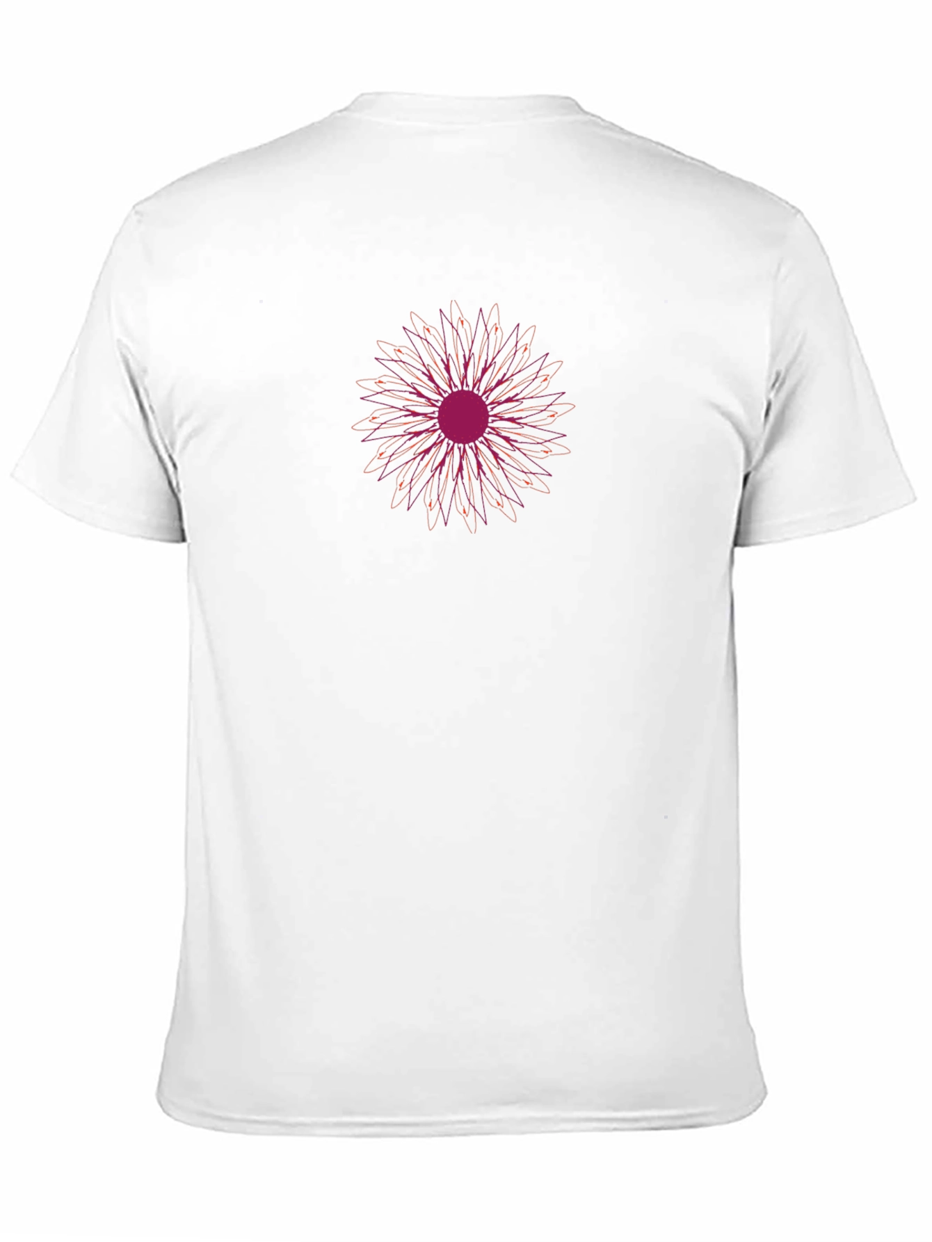 Black Tee with Abstract Floral Design