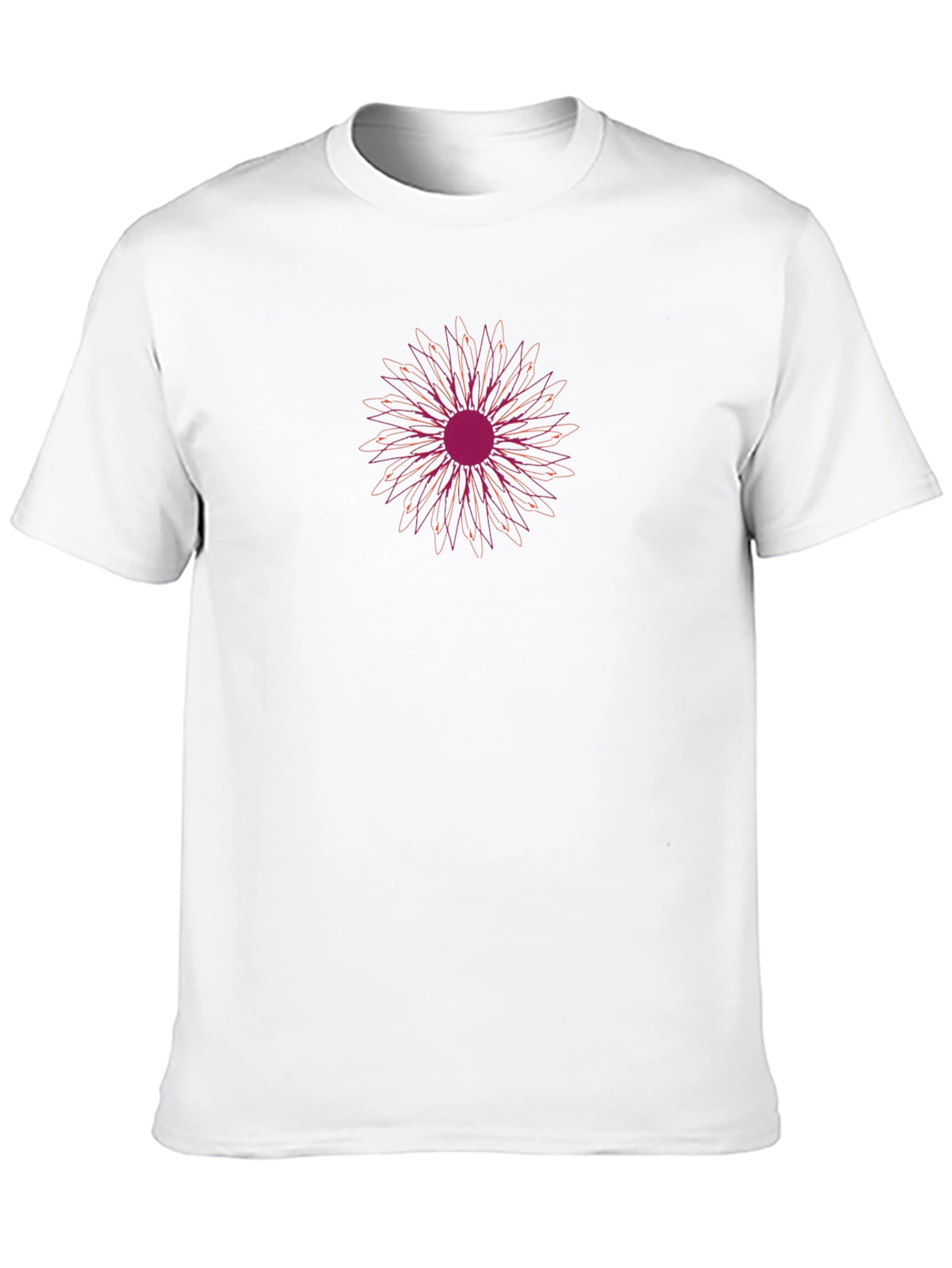 Black Tee with Abstract Floral Design