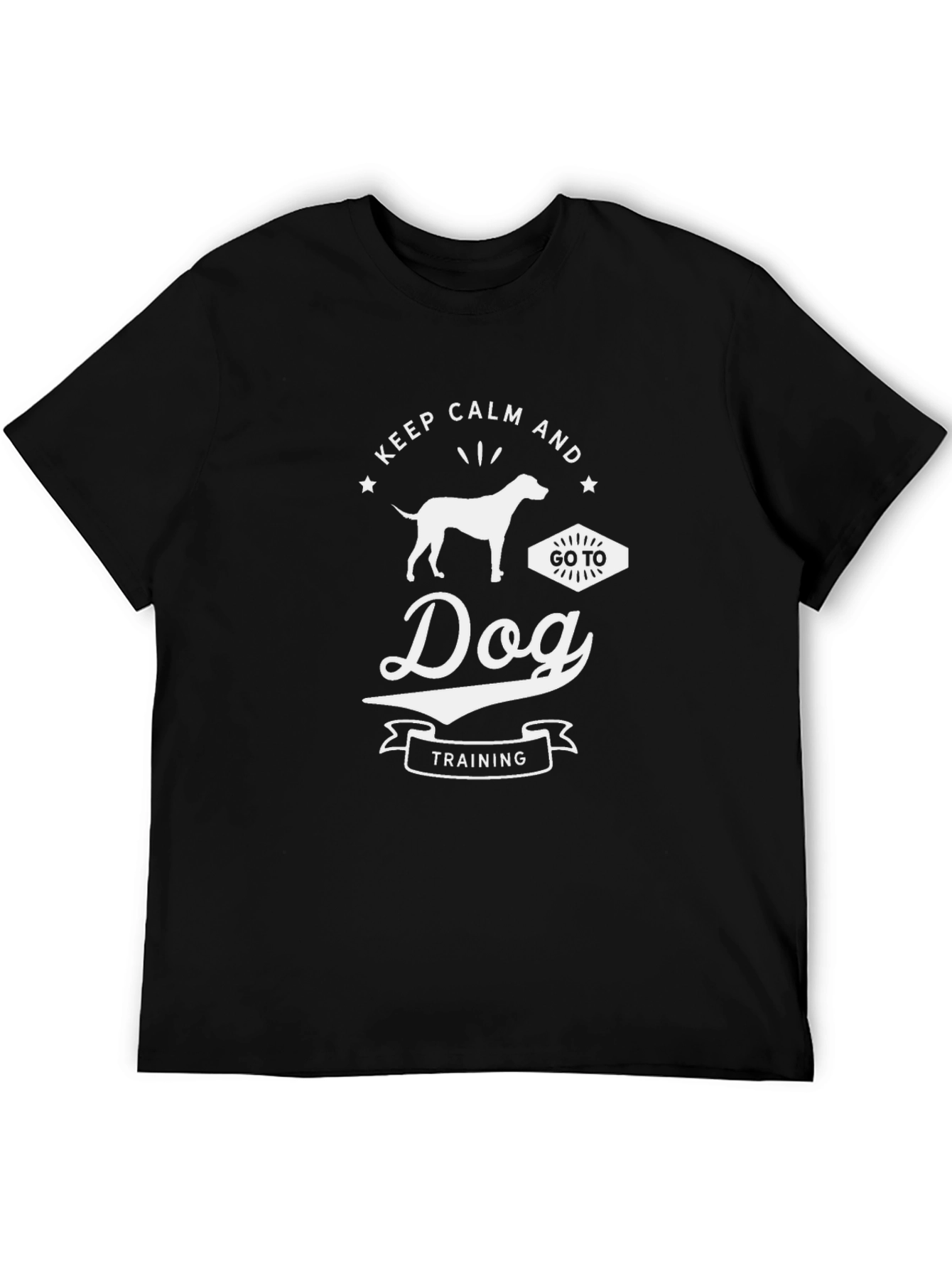 Keep Calm Dog Training Black T-Shirt