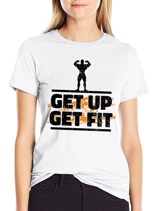 Get Up Get Fit Black T-Shirt