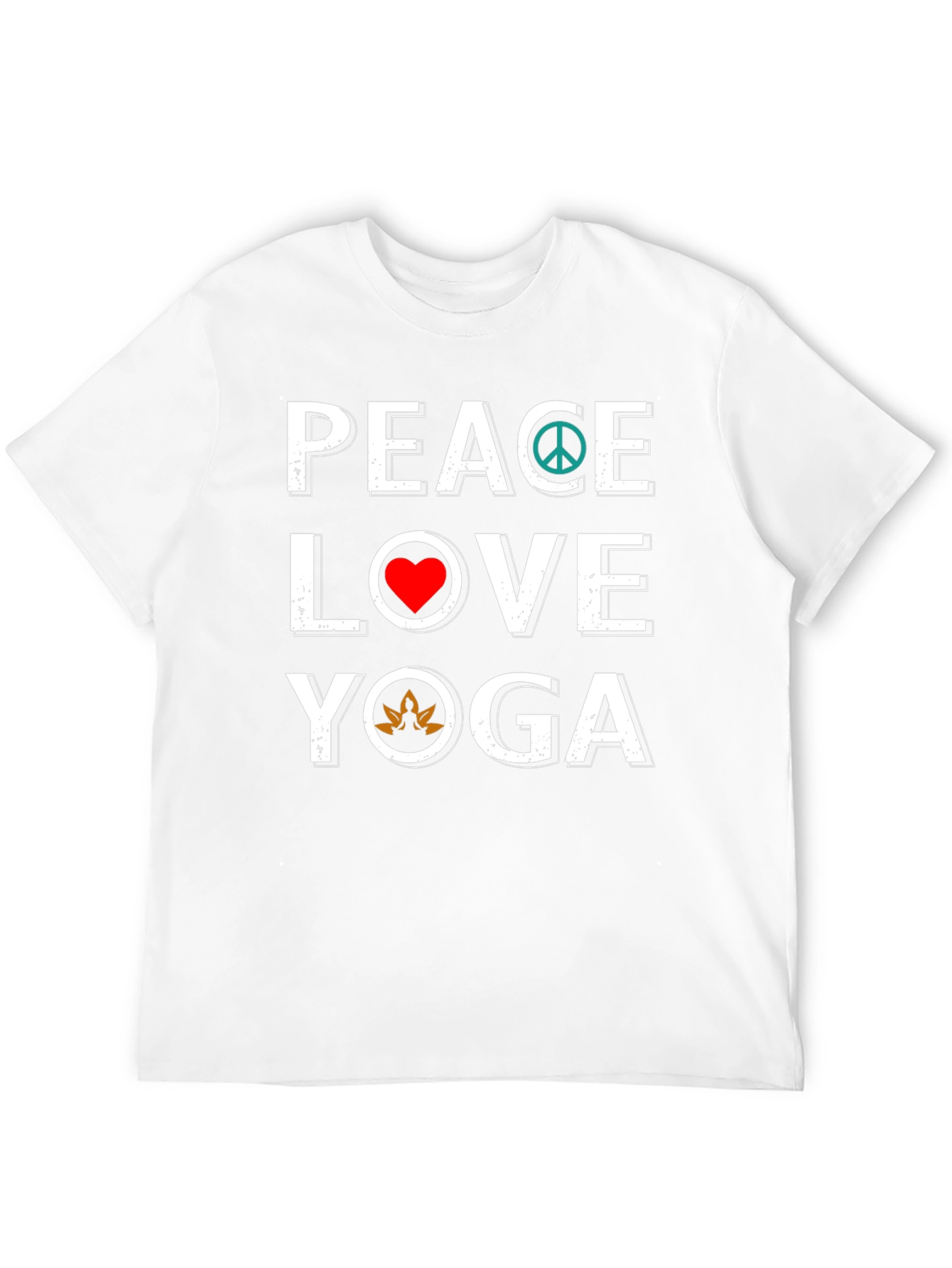 Peace Love Yoga Graphic Tee Shirt