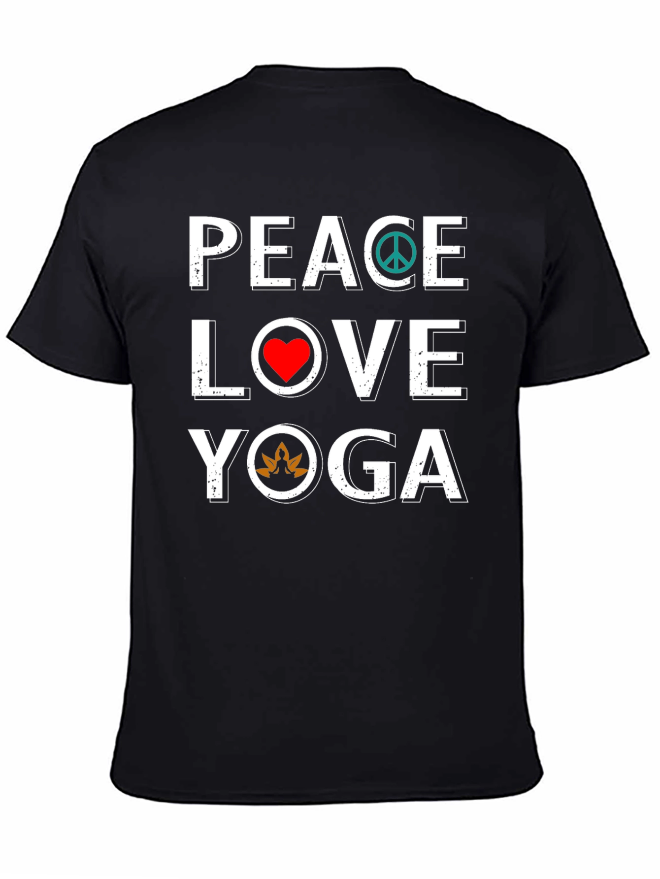 Peace Love Yoga Graphic Tee Shirt