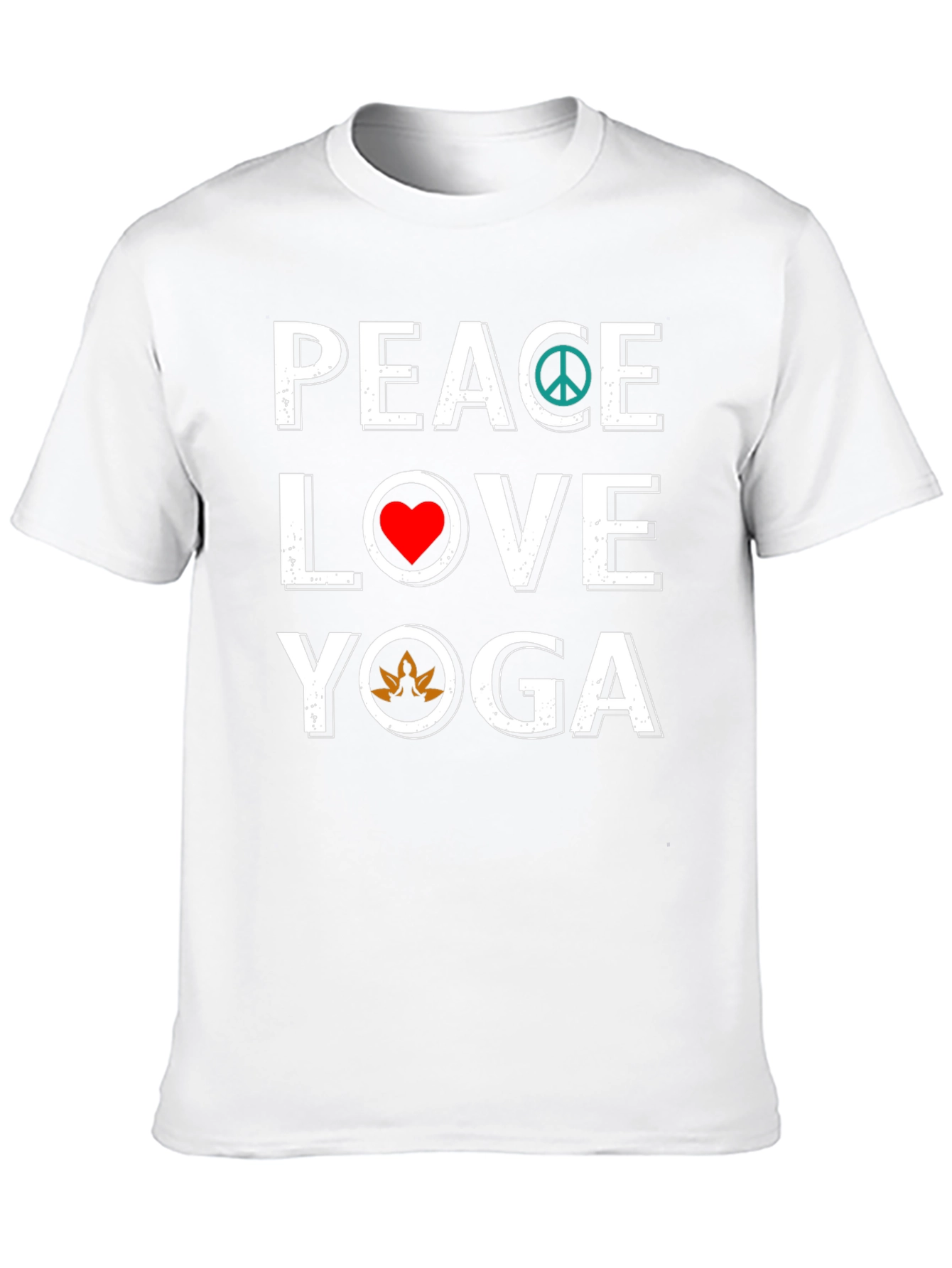 Peace Love Yoga Graphic Tee Shirt