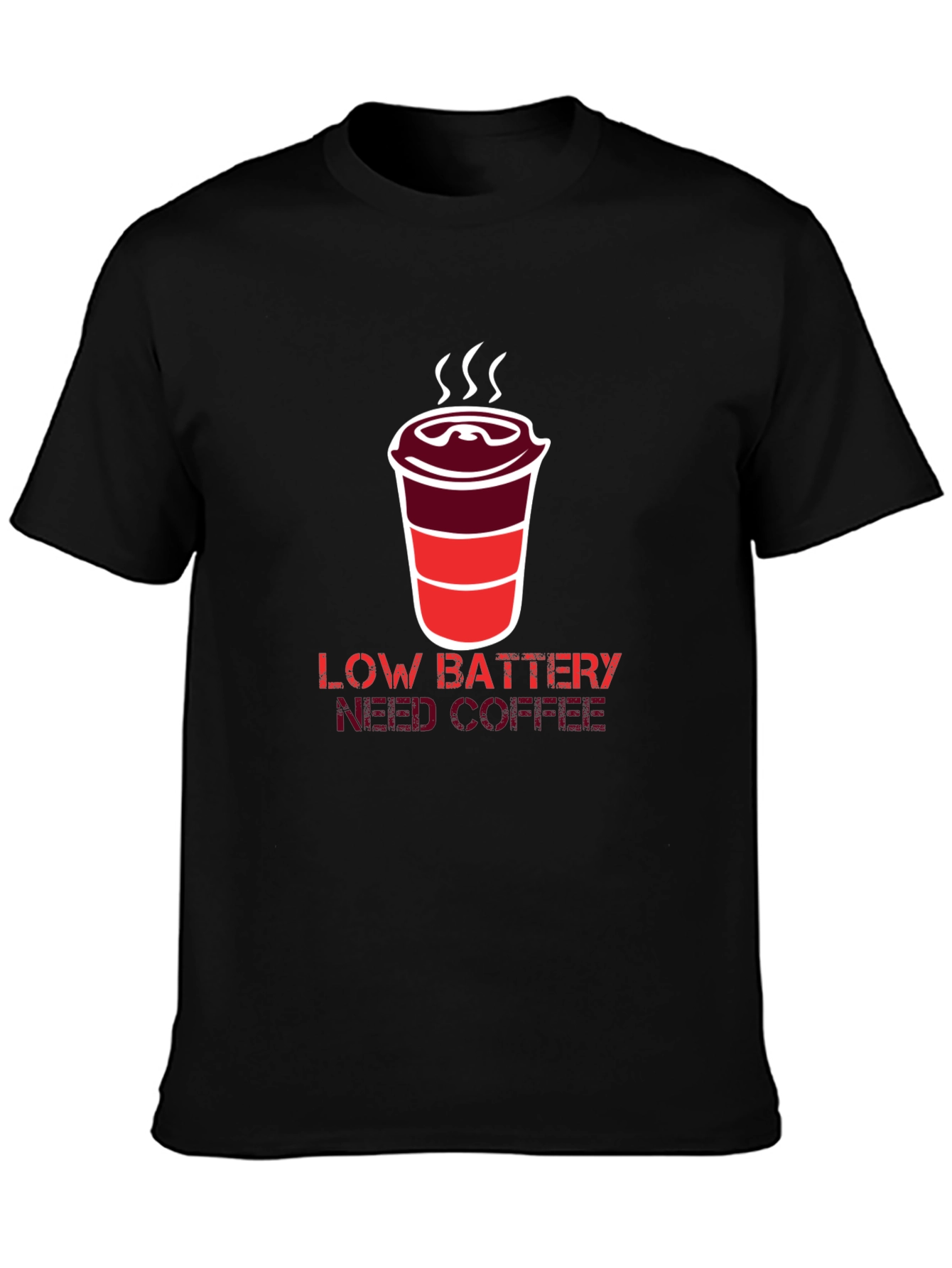 Low Battery Need Coffee Graphic T-Shirt