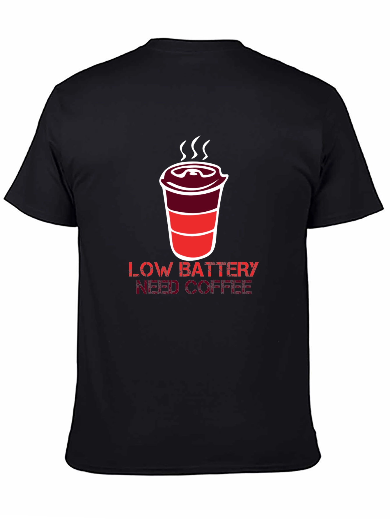 Low Battery Need Coffee Graphic T-Shirt